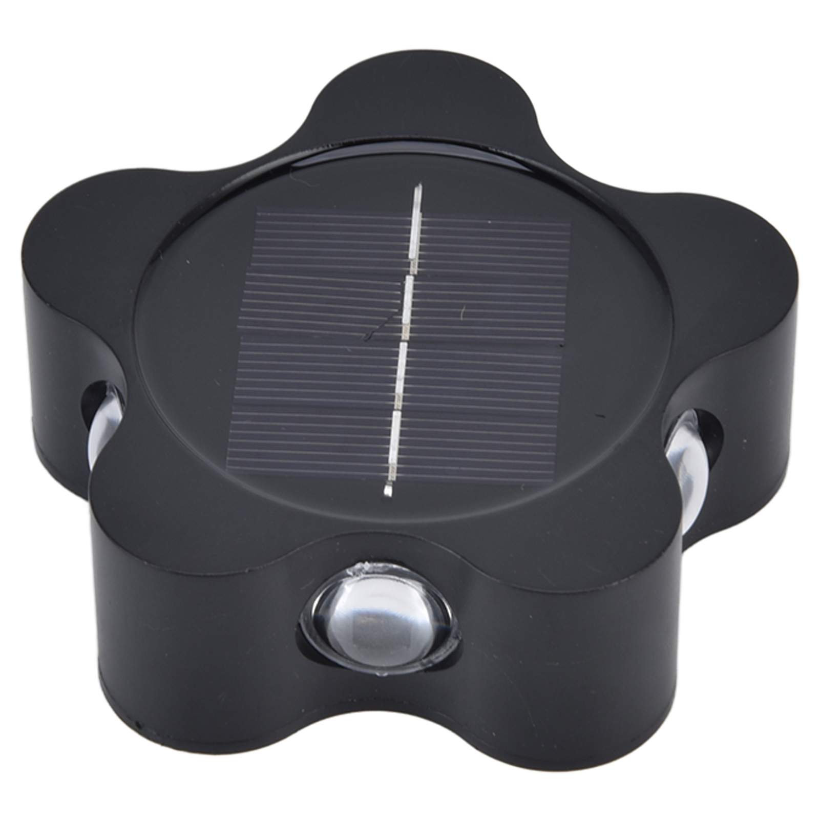 Solarbetriebene Außenwandleuchte, 5-zackiger Led-stern, Wasserdicht, Dekorativ Für Garten, Zaun, Terrasse, Mit Eingebautem Akku, Schwarzes Gehäuse.