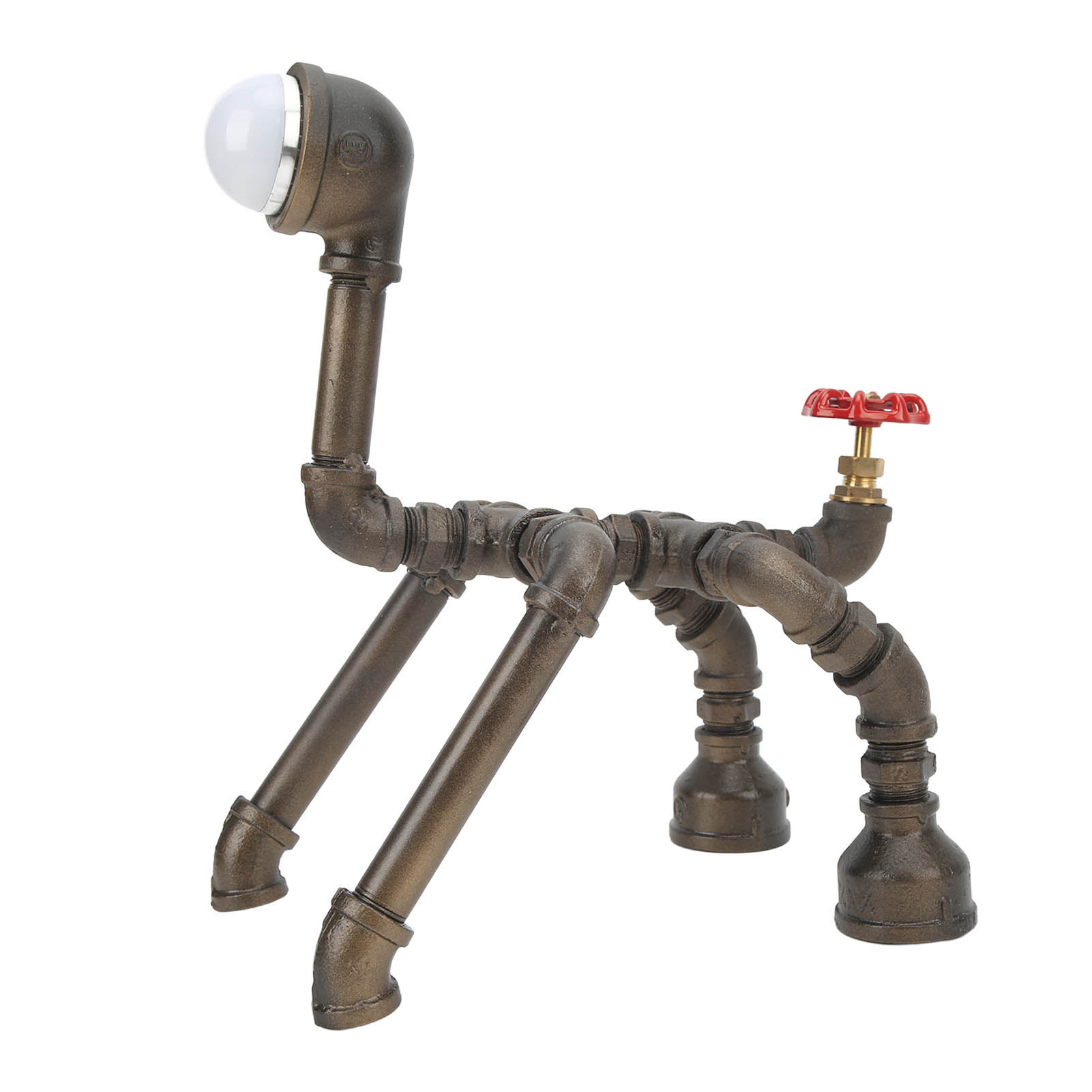 Kreative Stehlampe Aus Metall Im Industriestil In Form Eines Hundes, Led-lichtröhre, Kaltweißes Licht (110-220v Eu), Ideal Für Büro, Schlafzimmer, Dekoration (leuchtmittel Enthalten, Nicht Standardmäß