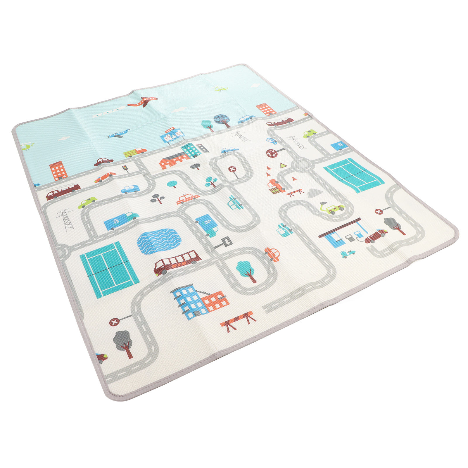 Rutschfeste Spielmatte Für Babys, Große Kinderspielmatte, Auto-labyrinth 180 X 150 Cm