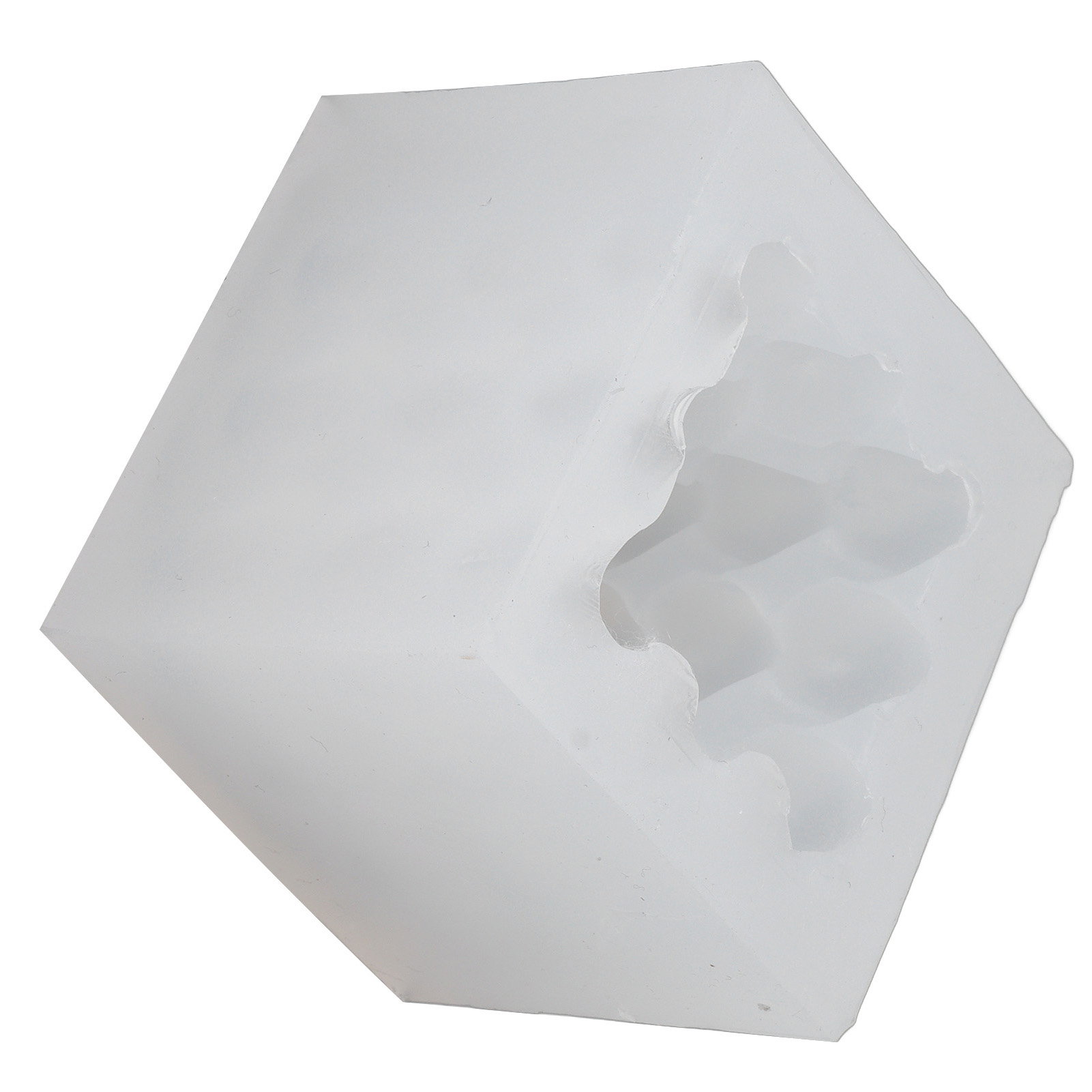 3d-herzförmige Geometrische Silikonform Für Kerzen, Kuchen, Autodekoration, Harz-diy, Mittlere Größe.