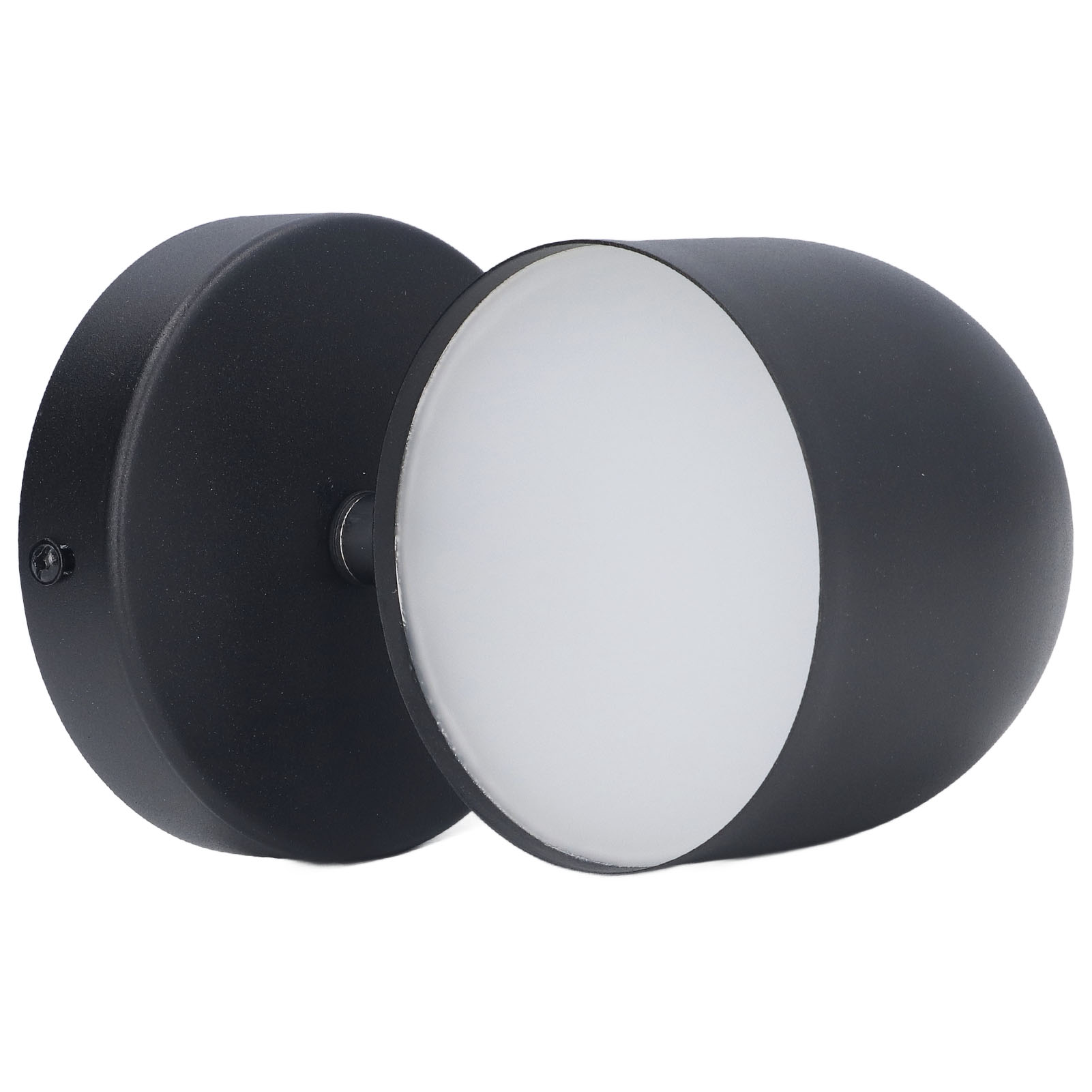 Moderne Skandinavische Wandleuchte, Intelligenter Touch-dimmer Ohne Dimmfunktion, Um 350° Drehbare Nachttischlampe (85-265v) (steuerung: Schwarz Ohne Stecker / Neutrales Licht)