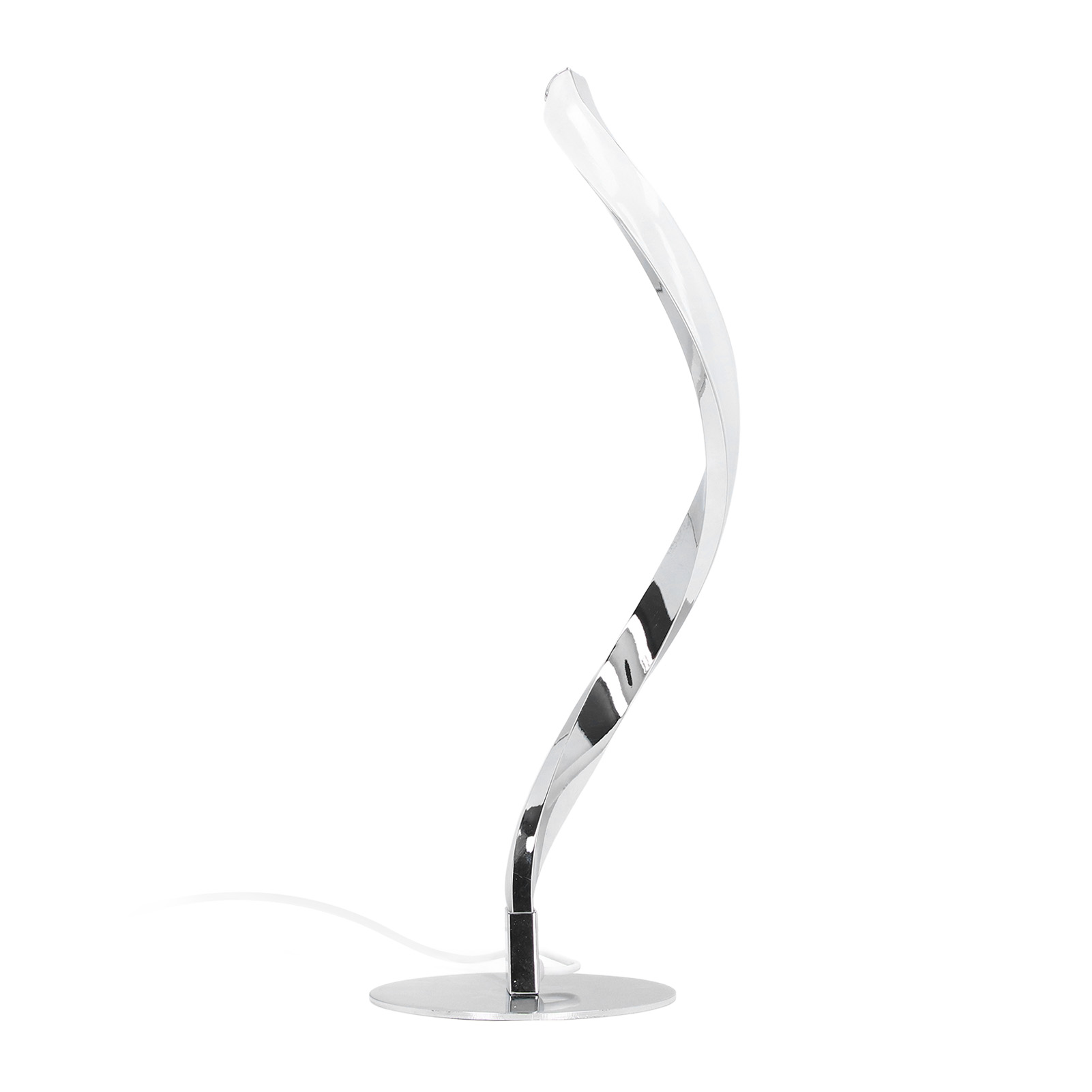 Moderne Spiralförmige Stehlampe In Schlangenform, Kühlweiße Led-leselampe, Geschwungenes Design Für Wohnzimmer, Schlafzimmer, Büro, Elegantes Nachtlicht (chromkorpus, Weißes Licht, 100-240 V, Eu-steck