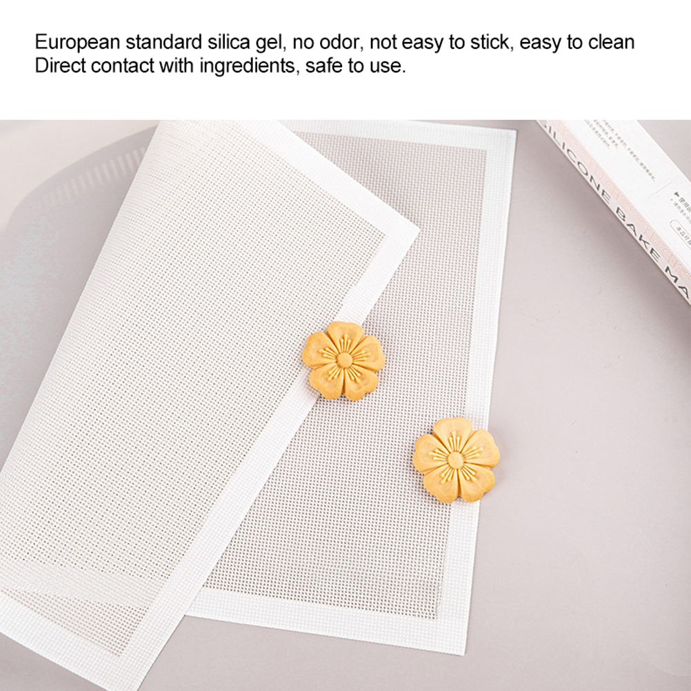Set Mit 1 Großer Silikon-backmatte, Atmungsaktiv Und Aus Netzgewebe, Zum Abkühlen Von Keksen Und Broten, Ideal Für Backbleche.