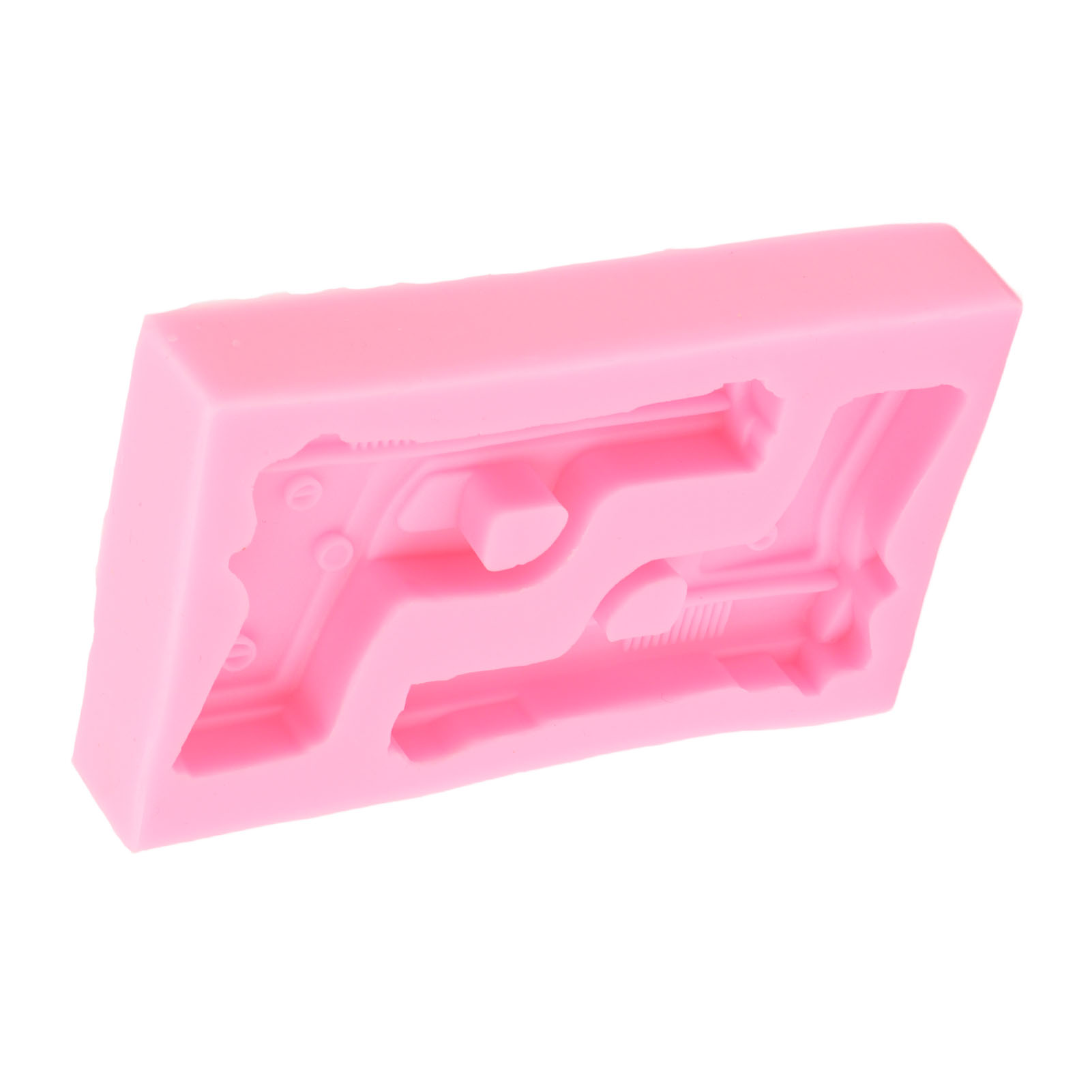 Silikon-formpistole Für Fondant, Waffenformen, Schokoladen- Und Kuchenformen, Diy-backwerkzeug, Rosa