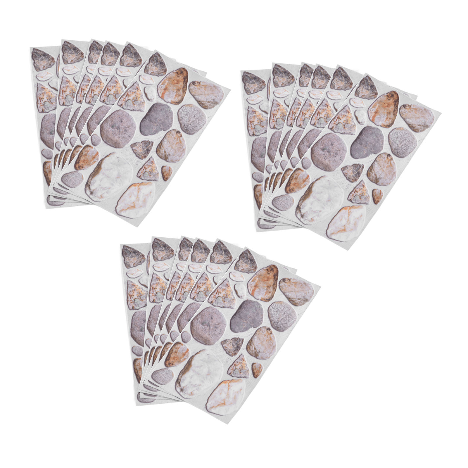 18 Selbstklebende Wand- Und Bodenfliesen In Strukturierter Kieselsteinoptik, Morandi-farben, Wasser- Und Ölbeständig, Klebefliesen Für Küche Und Bad, 15 X 30 Cm, 18er-set