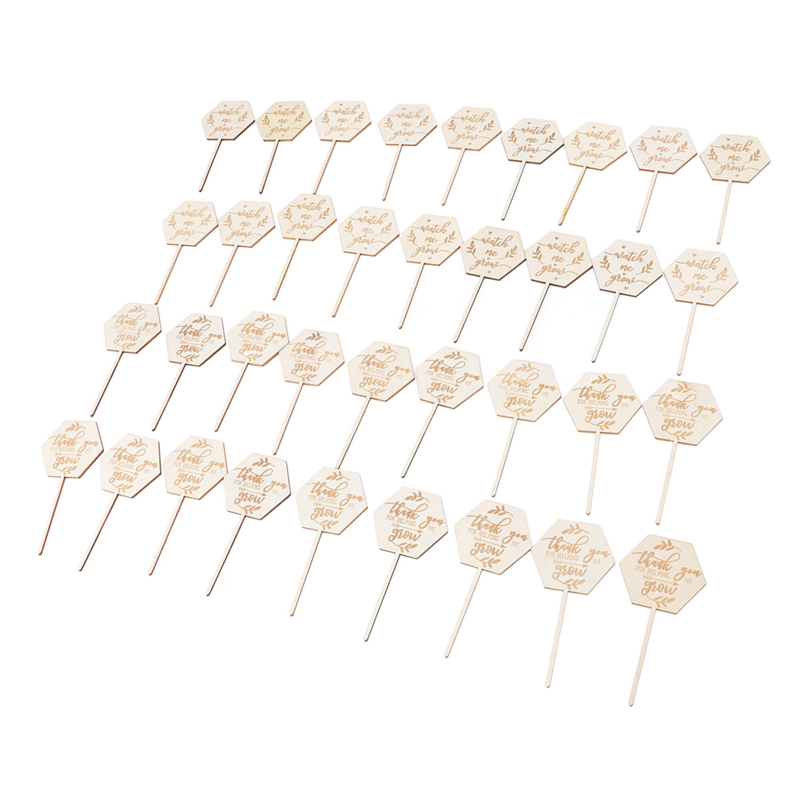 Set Mit 36 Sechseckigen Pflanzenetiketten, Dekorativen Gartensteckern, Pflanzenmarkern (36er-packung)