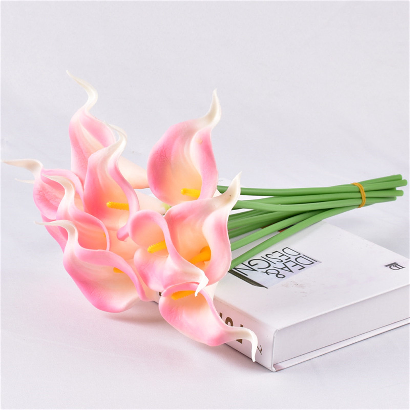 Künstliche Mini-calla-lilie Aus Hellrosa Pu, Heimdekoration, Foto-requisite, Großhändler