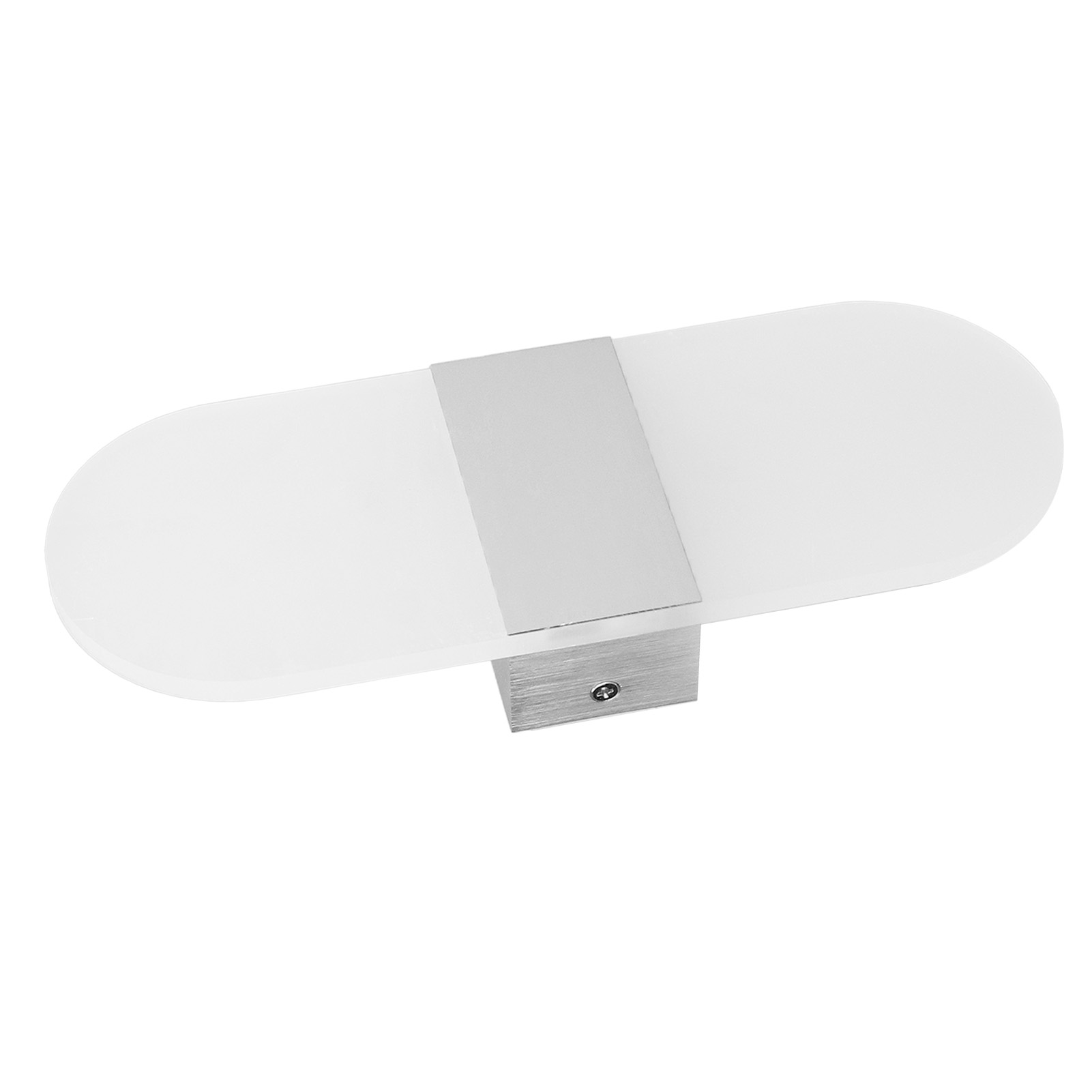 Weiße Acryl-led-wandleuchte, Klaviertastenlampe, Auf- Und Abwärtsbeleuchtung, Schlichtes Aluminiumdesign, Für Schlafzimmer, Wohnzimmer, Esszimmer, Hotel, Büro, Flur (90-265 V, Warmes Licht, Gebürstete