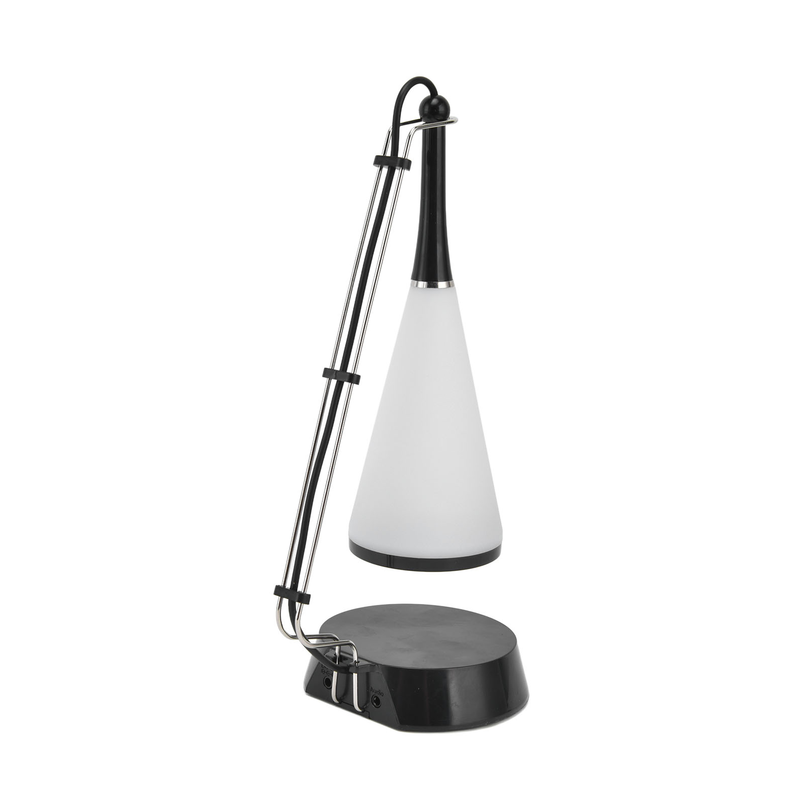 Multifunktionale Bluetooth-touch-led-schreibtischlampe, Leselampe Mit Integriertem Lautsprecher, Kabelloses, Per Touch Dimmbares Nachtlicht, Integrierter Akku, Schwarzes Bluetooth-modell