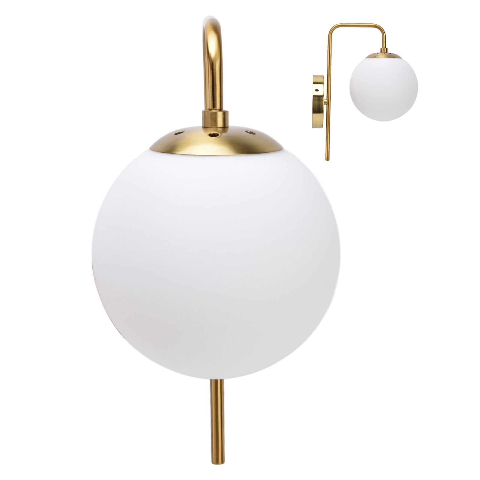 Moderne Led-wandleuchte Im Nordischen Stil, Dekorative Wandleuchte Mit Glaskugel Für Schlafzimmer, Esszimmer, Flur, E27-fassung, 110–240 V, Leuchtmittel Nicht Enthalten, Modell Js802