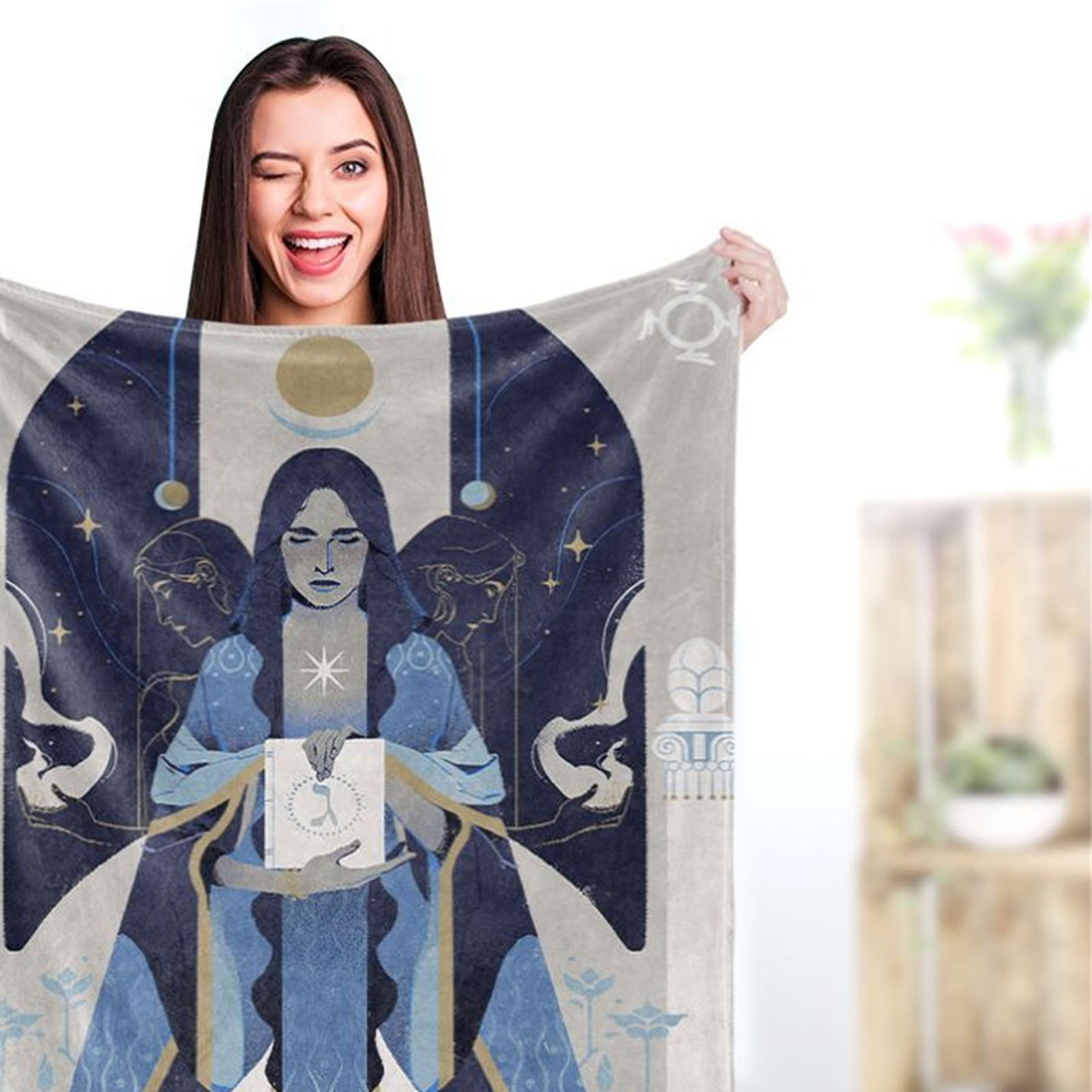 Personalisierte Tarotmatte 150 X 200 Cm, Weicher Bezug Für Wahrsagerei, Tischdecke, Esoterische Dekoration