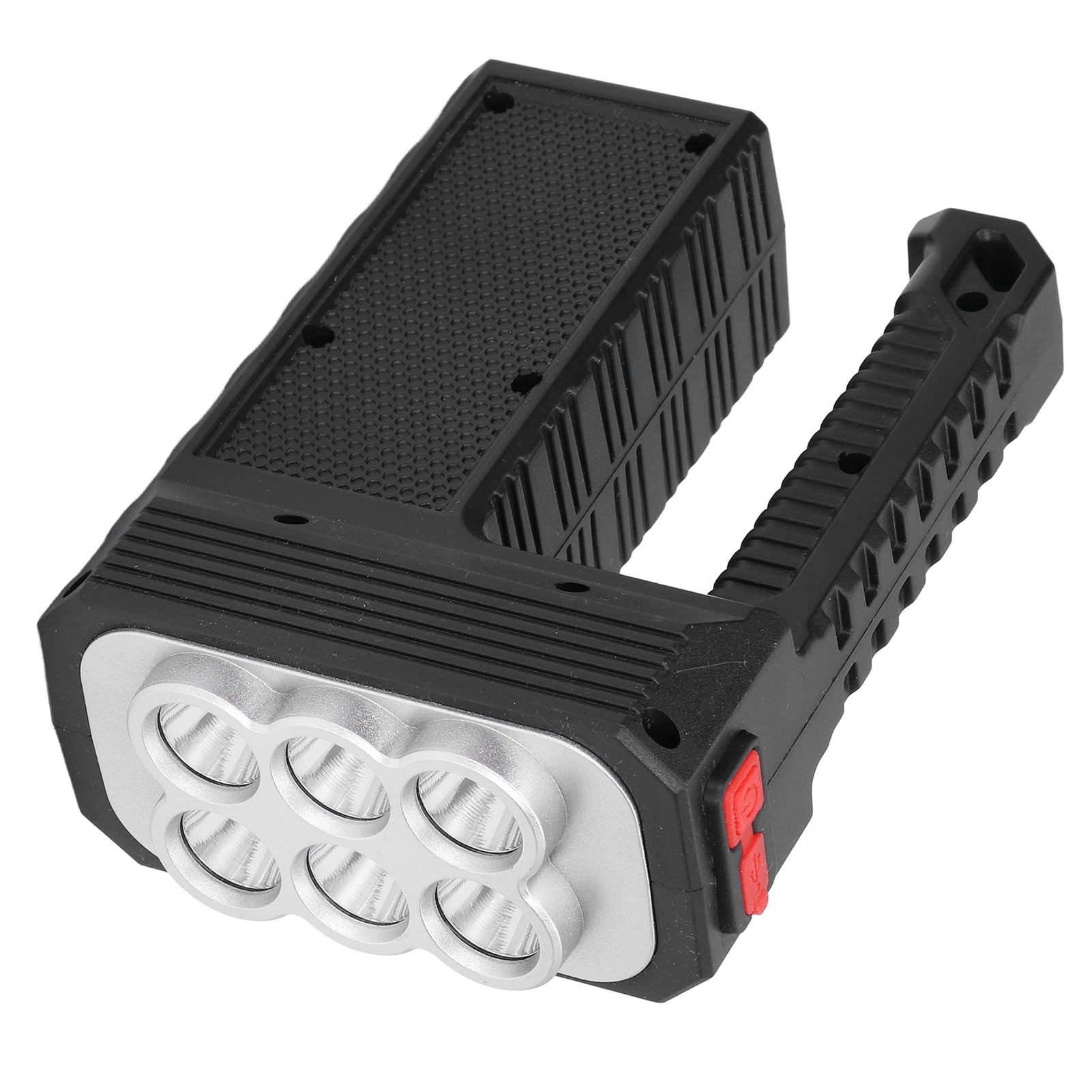 Tragbare, Per Usb Aufladbare 6-led-taschenlampe, 4 Leuchtmodi, Wasserdichter Scheinwerfer Für Outdoor-aktivitäten, Camping, Wandern, Nachtläufe, Trekking Und Reparaturen (mit Eingebautem Akku) (w5116)