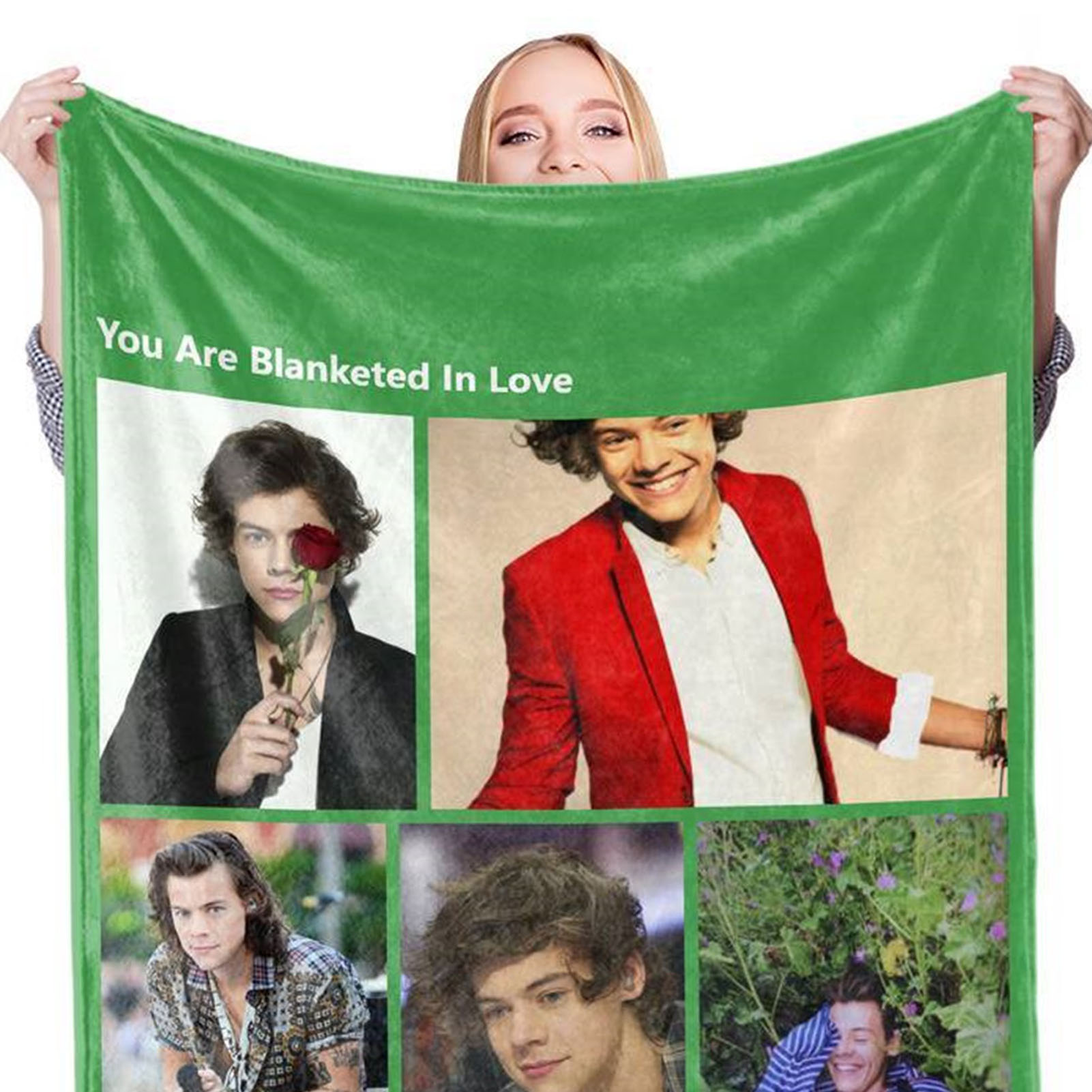 Personalisierter Harry Styles Sternenteppich 80x100 Cm, Modell Bl602e-4, Hochwertige Dekodecke