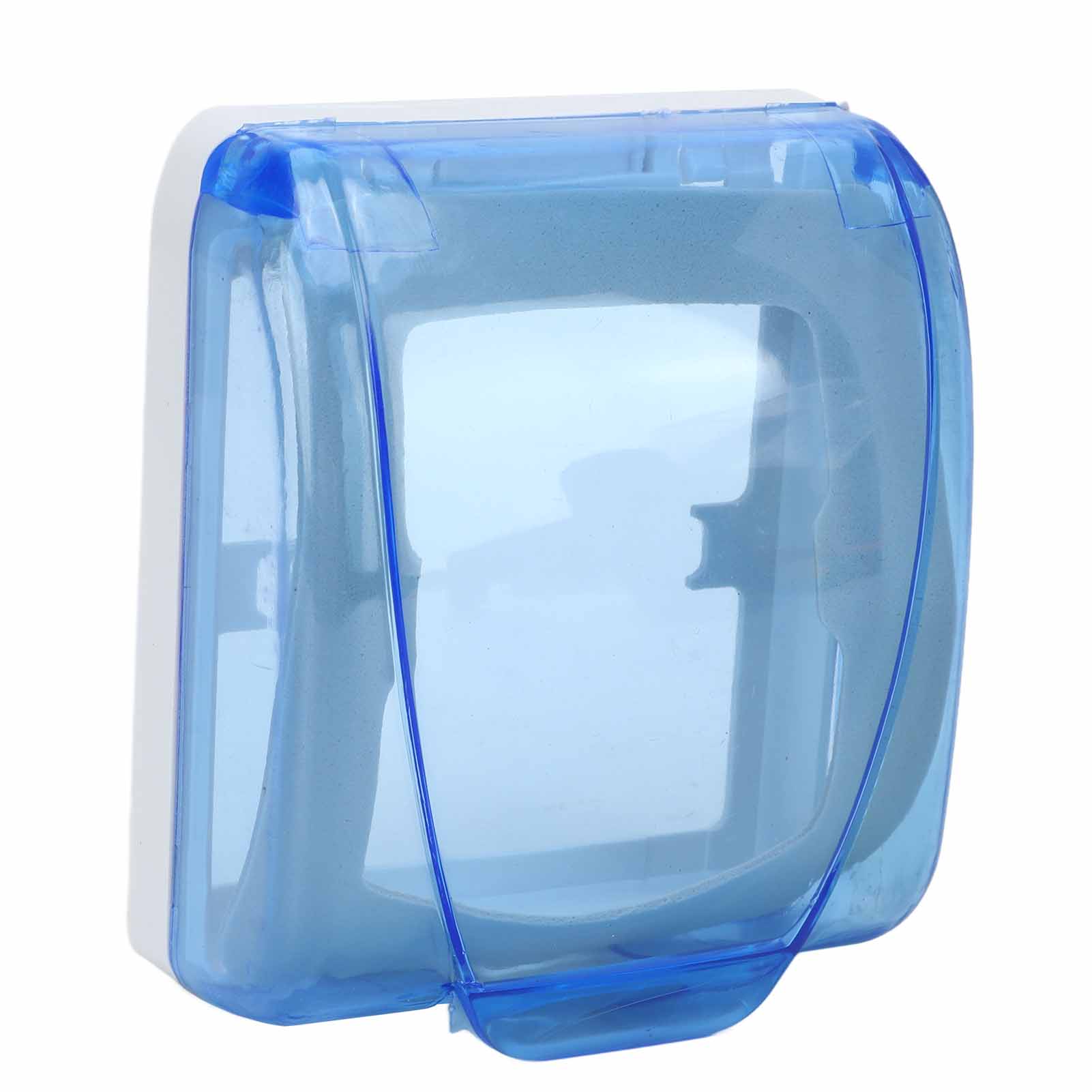 86-teiliges Set Transparenter, Wasserdichter Steckdosen, Badezimmer-lichtschalterabdeckung, Universeller 5-loch-spritzschutz (blau)