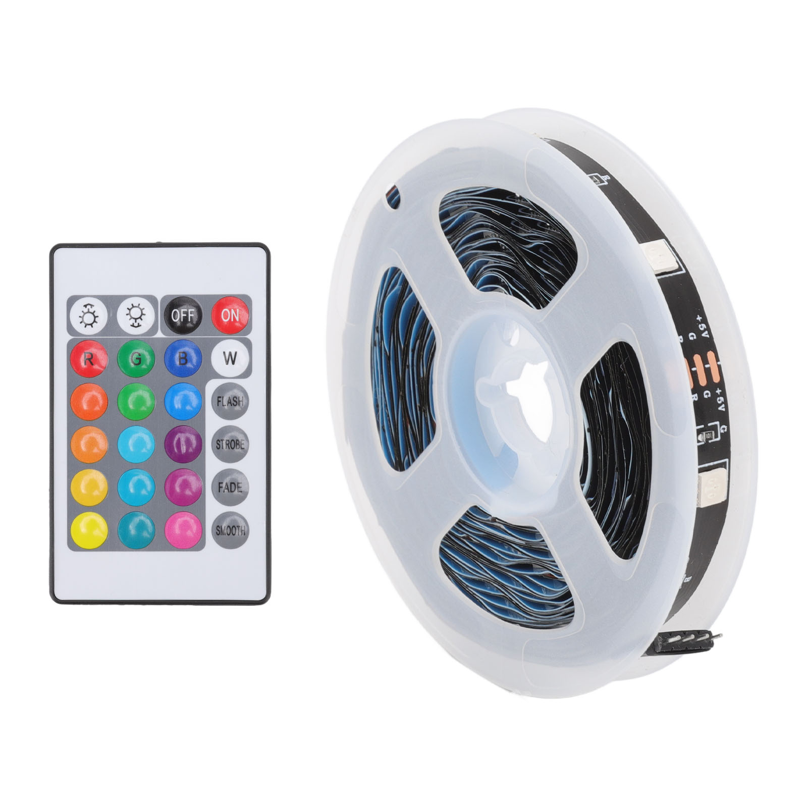 5v Rgb-led-streifen Mit Usb Und Wlan, 5050 Multicolor-led-streifen-set Mit Fernbedienung (batterien Enthalten). Inhalt: 5v/usb/wlan/rgb-controller + 5 Meter Led-streifen.