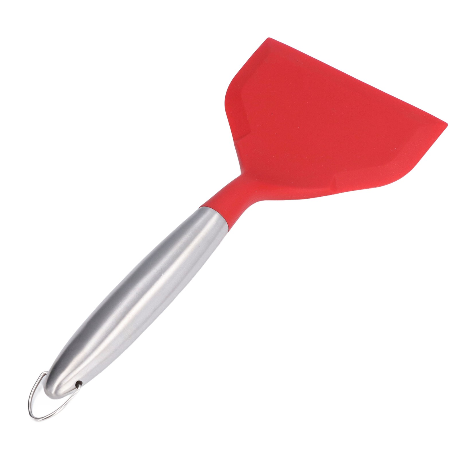 Edelstahlgriff, Breiter, Antihaftbeschichteter, Roter Silikonspatel (304) Für Omelettpfanne, Küchenutensil Zum Umfüllen