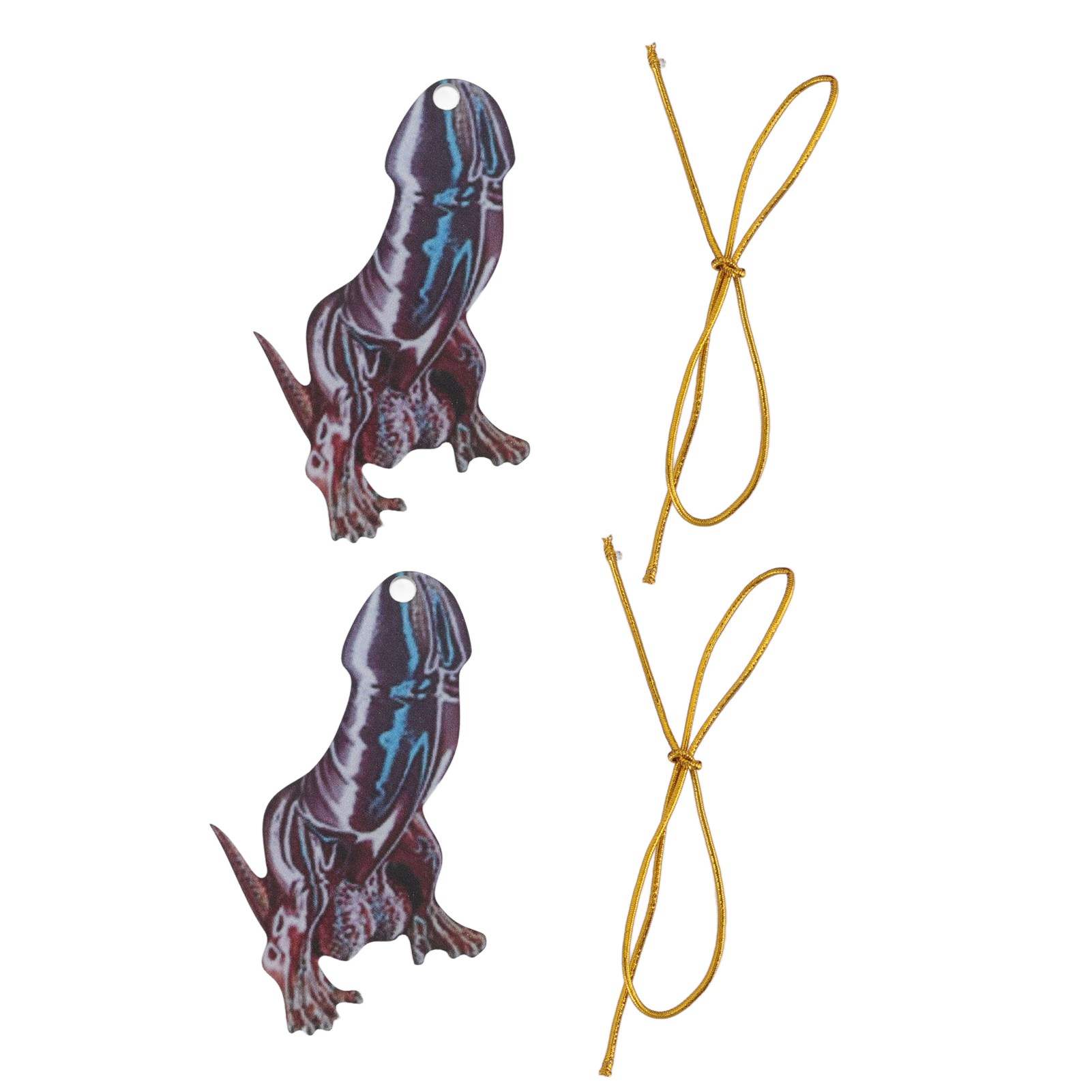 Set Mit 2 Lustigen T-rex-figuren Aus Acryl, Kreative Dekoration Für Auto, Zuhause Und Bastelarbeiten