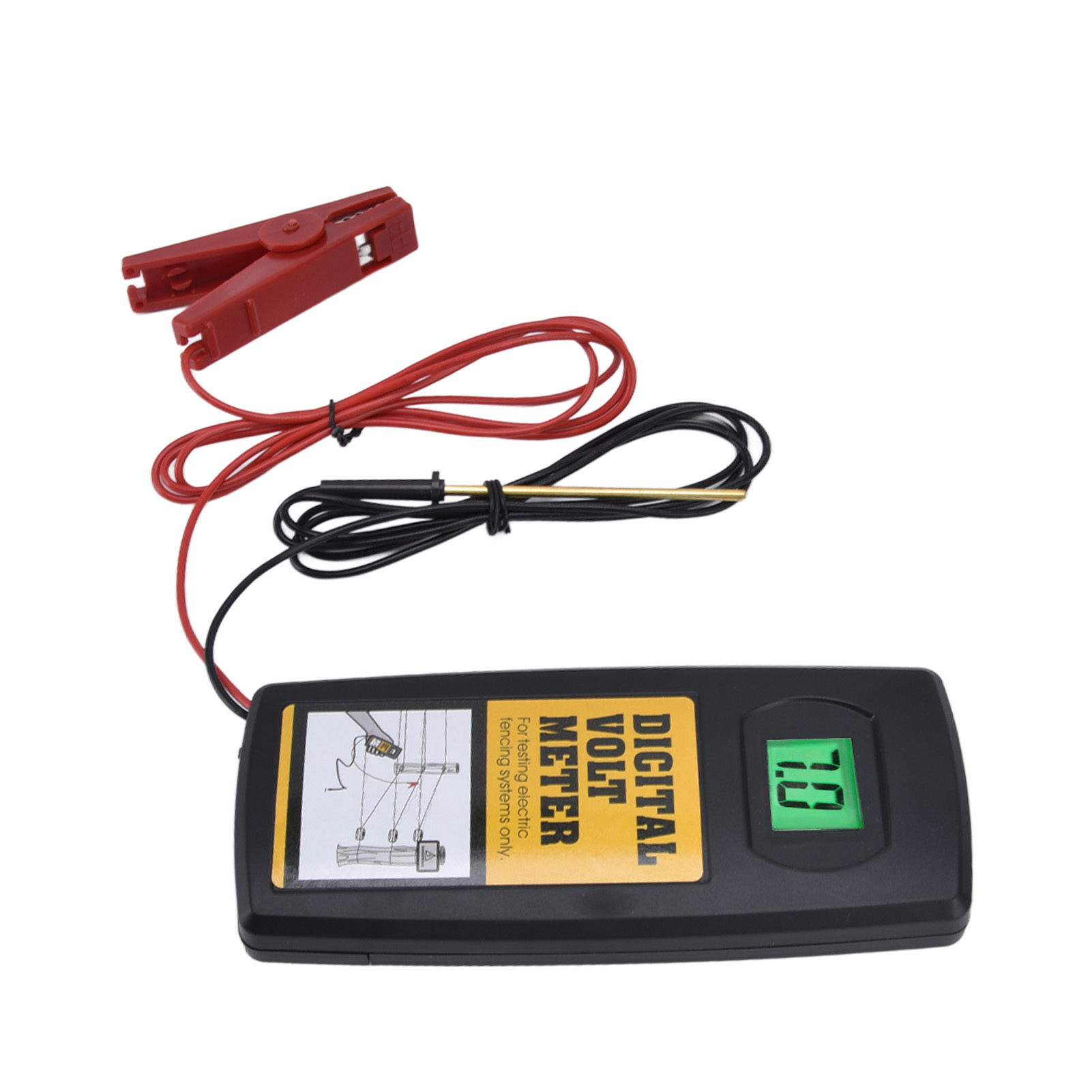 Spannungsprüfer Für Weidezäune Mit Lcd-digitalanzeige, 9,9 Kv, Mit Hintergrundbeleuchtung, Modell Mld-004cl (ce- Und Rohs-zertifiziert), Batterielos