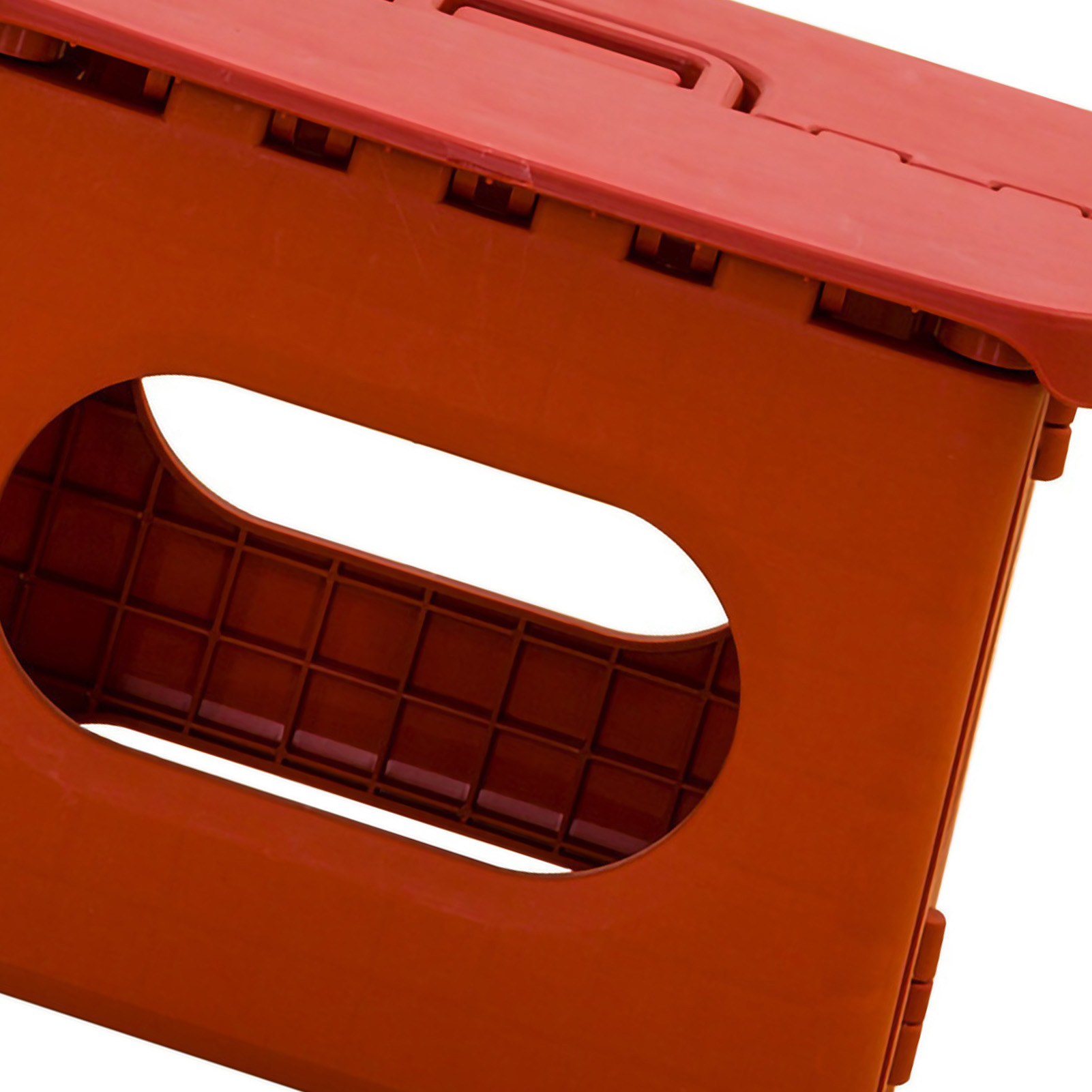 Großer, Roter, Klappbarer Handhocker Aus Kunststoff Im Retro-design, Geeignet Für Outdoor-angeln, Zugfahrten, Kinder Und Erwachsene, Vielseitiger, Niedriger Hocker.