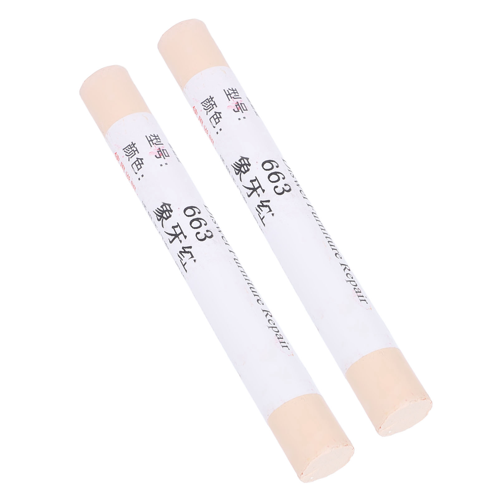 Set Mit 2 Möbelwachsstiften, Für Schnelle Holzreparaturen, Zum Füllen Von Nagellöchern, Elfenbeinroter Farbton