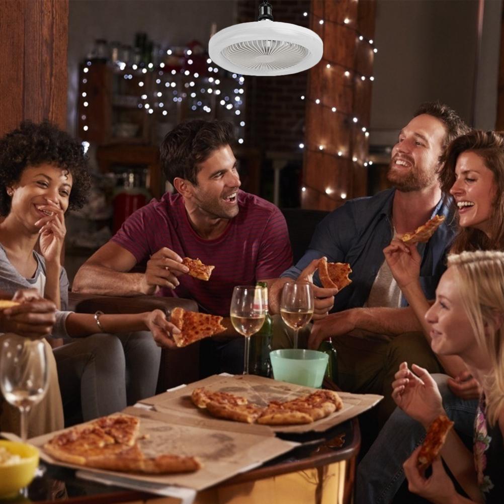 30w Led-deckenventilator Mit Fernbedienung, Weißem Licht, 3-stufigem Dimmer, E27-fassung, Leuchtmittel Inklusive, Aufhängungskabel, Universalspannung, Verpackung Inklusive.