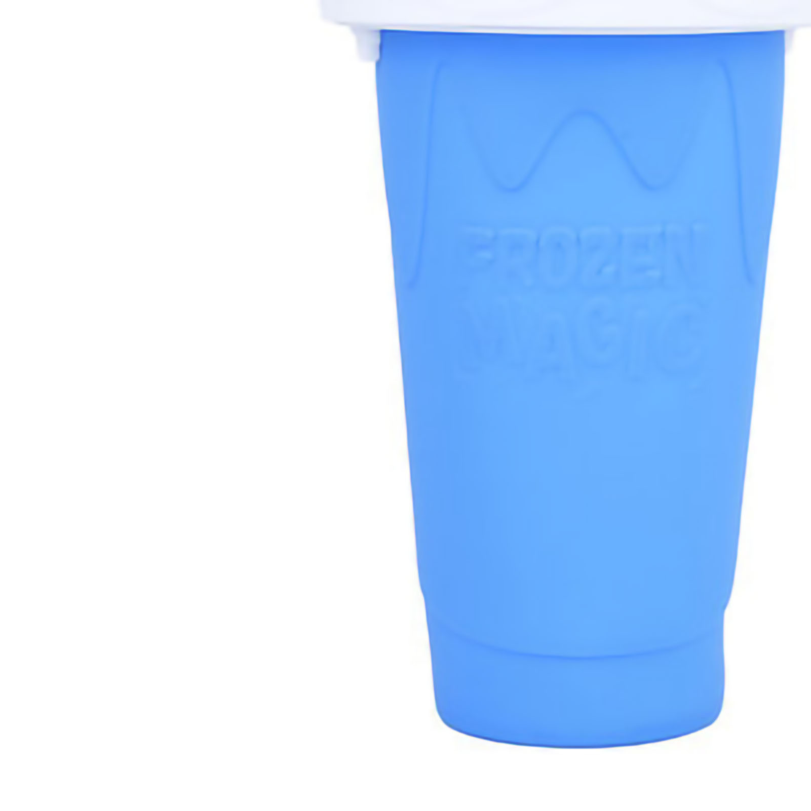 Blauer Silikon-eisbecher 400 Ml Für Smoothies, Schnell Selbstkühlend, Ideal Für Den Sommer, Durstlöschend Und Unterhaltsam.
