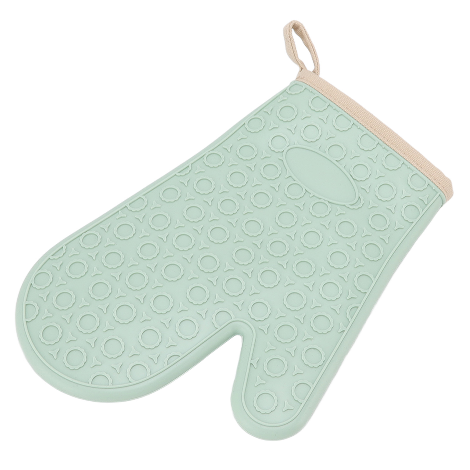 Rutschfeste Silikon-ofenhandschuhe Für Backofen, Mikrowelle Und Backen Hitzebeständig Kurzes Zwei-finger-design Grün