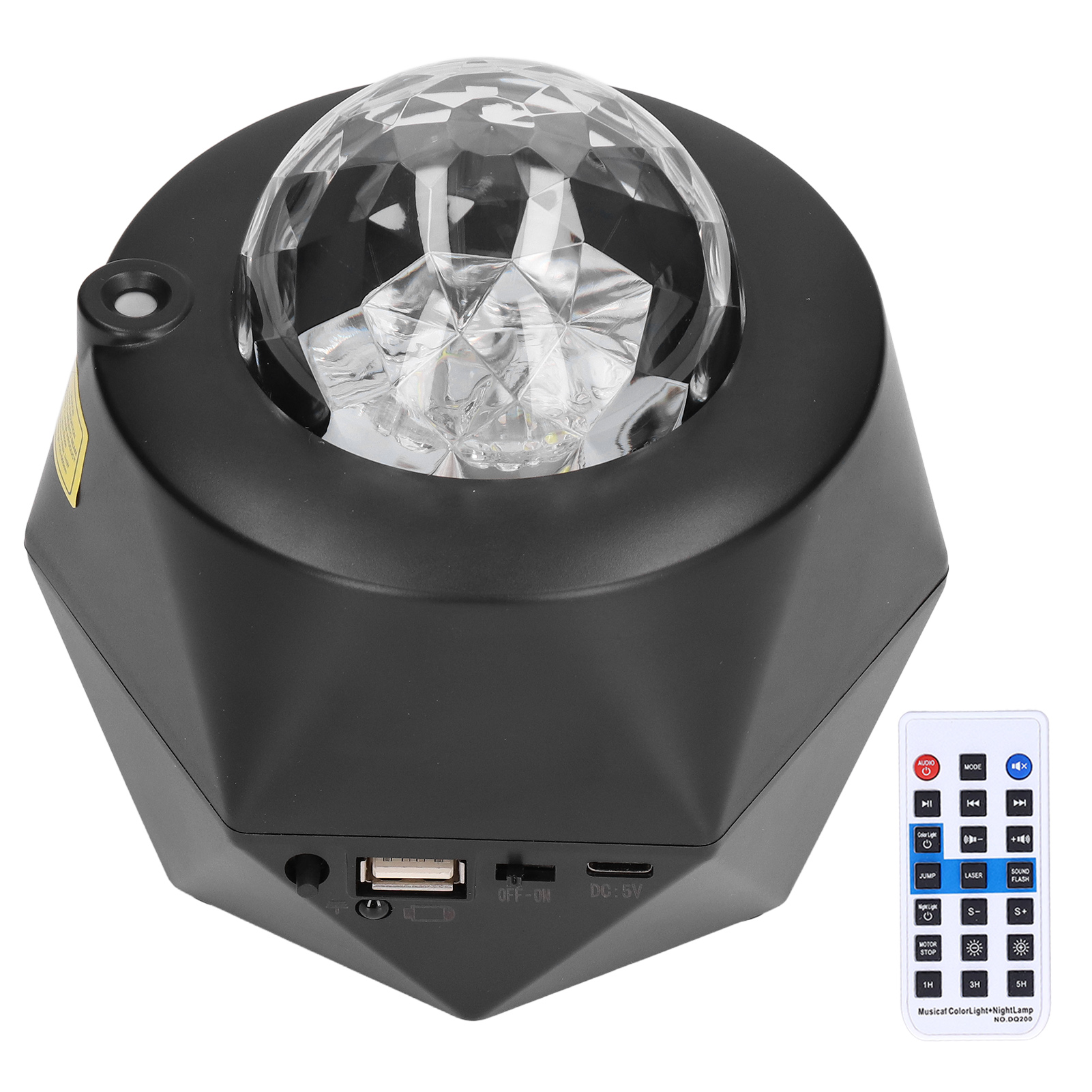 Mehrfach Rotierender Laser-regenbogensternprojektor, Wassermusterlampe, Bluetooth-nachtlicht Mit Musik, Usb-betrieben, Schwarz (fernbedienung Ohne Batterien, Usb-kabel Im Lieferumfang Enthalten)