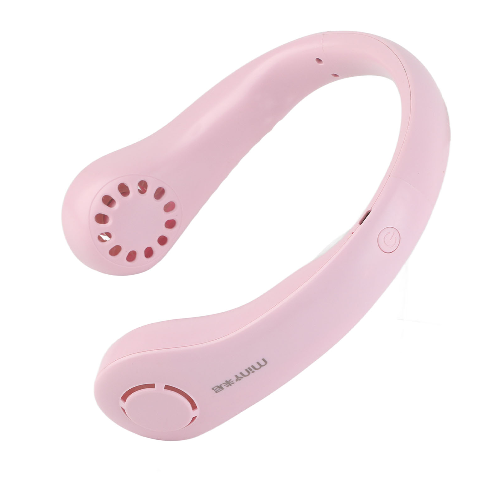 Mini-usb-wiederaufladbarer, Klingenloser Nackenventilator, Tragbar Für Schüler, Sport, Outdoor-aktivitäten, Sonnenrosa, Lange Akkulaufzeit + 3 Geschwindigkeitsstufen
