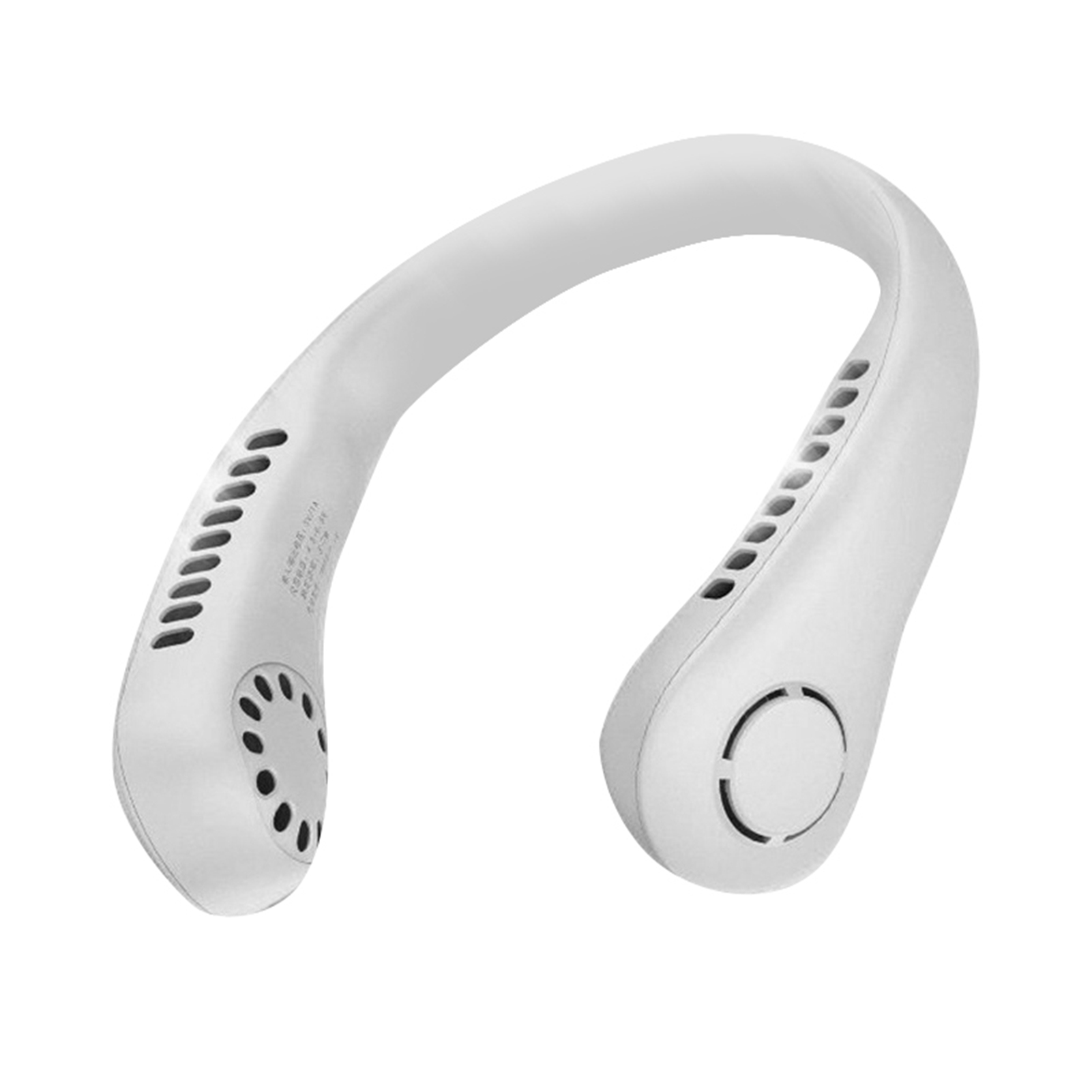 Tragbarer, Per Usb Aufladbarer, Klingenloser Mini-nackenventilator Für Schüler, Outdoor-sportler, Eingebauter Akku, Cremeweiß, Extrem Lange Akkulaufzeit + 3 Geschwindigkeitsstufen