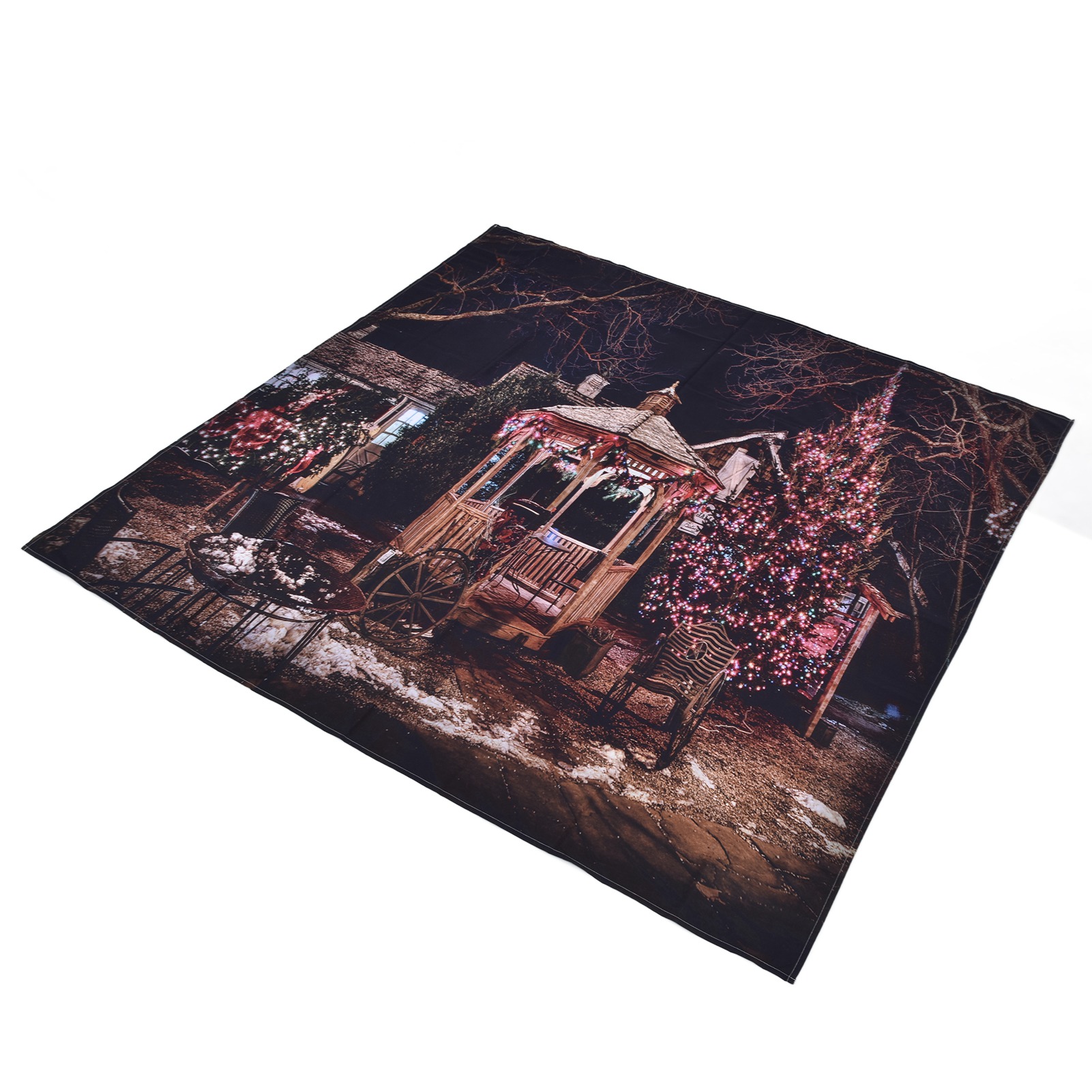 Weihnachtsdekoration Für Park, Fotohintergrund Für Pavillons, Studio-wandteppich Mit Weihnachtsbaum, 230 X 180 Cm