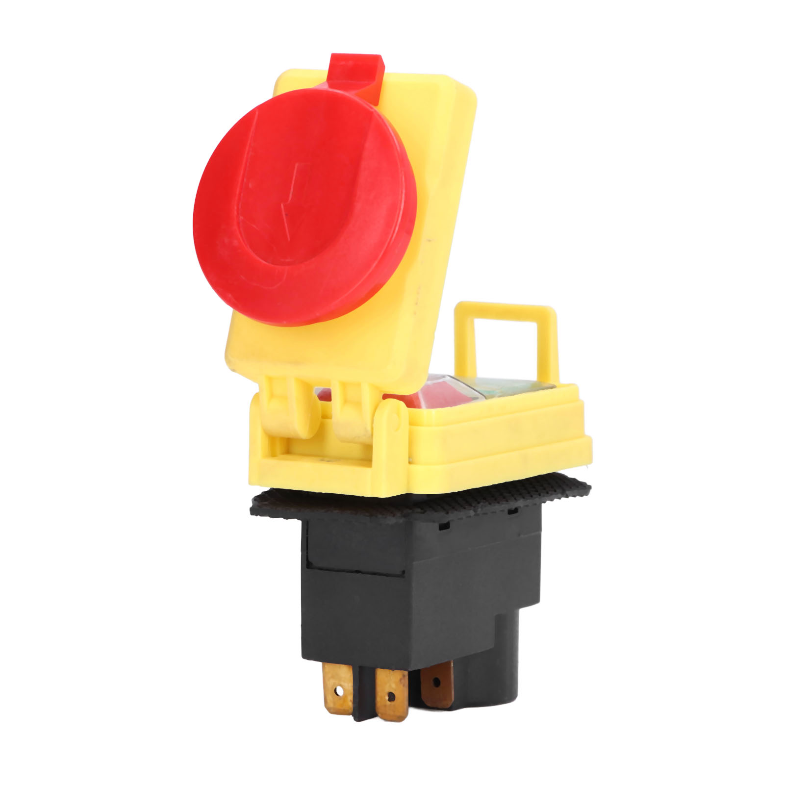 Elektromagnetischer Schalter Für Elektrische Schneidemaschinen, Wasserdichter 250-v-druckknopf, Industrieschalter Mit Not-aus-abdeckung (lieferung In Luftpolsterfolie)