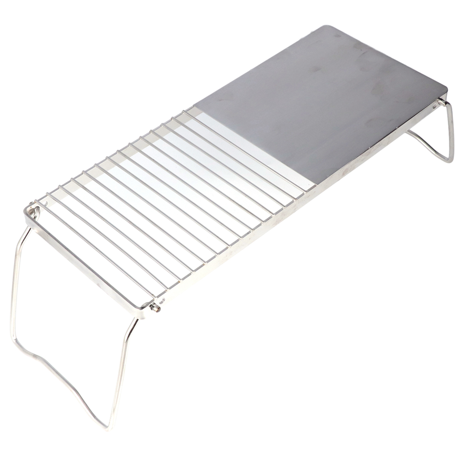 44 Cm Großer, Klappbarer Campinggrill Aus Edelstahl, Holzkohlegrill, Kochplatte Zum Braten Und Für Picknicks