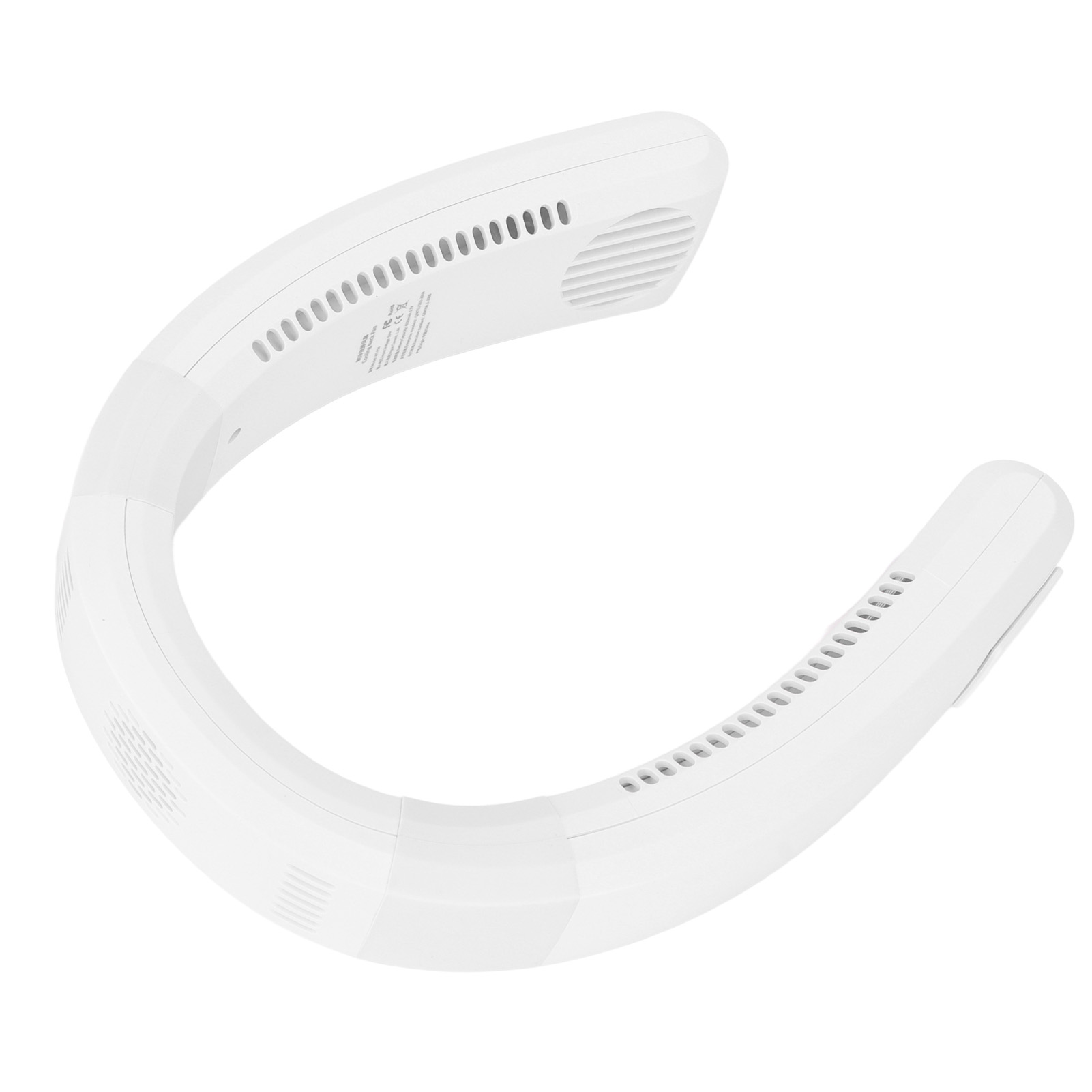 Tragbarer, Elektrischer Nackenventilator Für Den Außenbereich, Wiederaufladbar Per Usb (mit Integriertem Akku), Weiß
