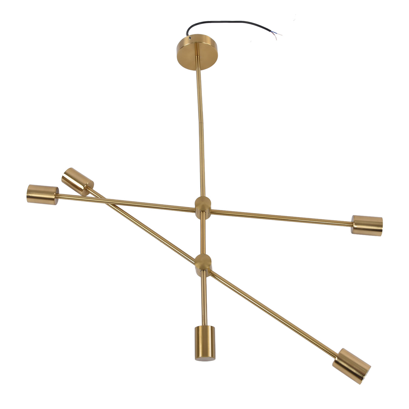 Geometrische Skandinavische Pendelleuchte, 4 Leuchtenköpfe In Einer Reihe, Minimalistischer Stil, Für Wohnzimmer, Esszimmer, Café, Schlafzimmer, Ausstellungshalle (spannung 110-220 V, Ohne Leuchtmitte