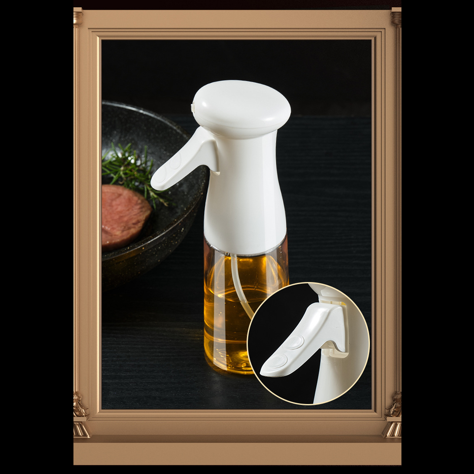 Weiße Kunststoff-sprühflasche Für Speiseöl Zum Kochen, Grillen Und Für Salate, 1 Stück