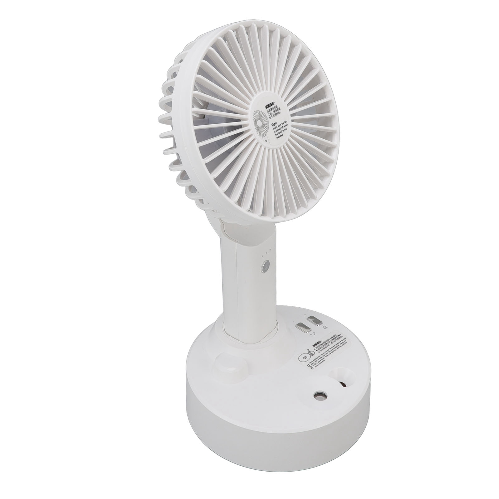 Automatischer, Rotierender Tischventilator Mit Eingebautem Lithium-akku, Ladestation, Sprühfunktion Und Wiederaufladbarem Handventilator