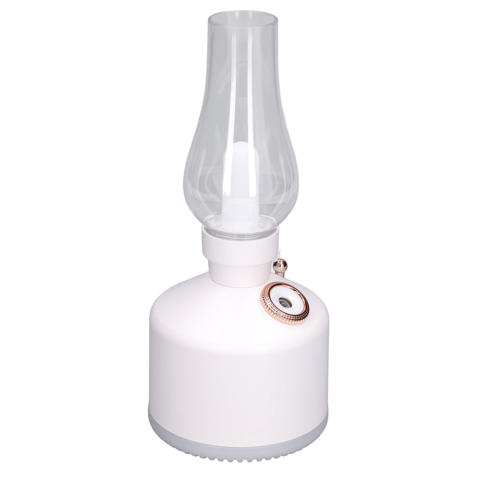Wiederaufladbare Usb-led-kerze, 280 Ml Retro-luftbefeuchter In Verschiedenen Farben Für Büro Und Schlafzimmer, Wiederaufladbares Ambiente-nachtlicht, Weiß.