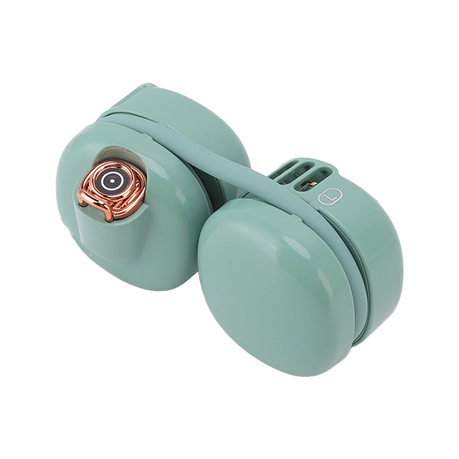 Mini-nackenventilator Ohne Rotorblätter, Faltbar, Usb-aufladbar, Integrierter Akku, Grün, Für Sport