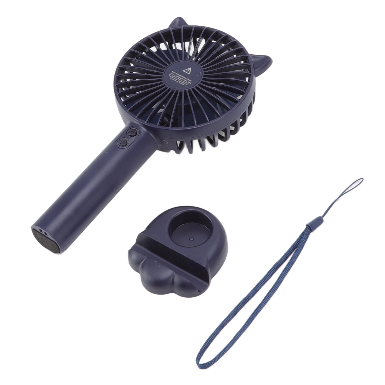 Mini-ventilator, Tragbar, Per Usb Aufladbar, Mit Eingebautem Lithium-akku, Dunkelblau, Für Büro, Studentenwohnheim, Zuhause Und Outdoor-aktivitäten