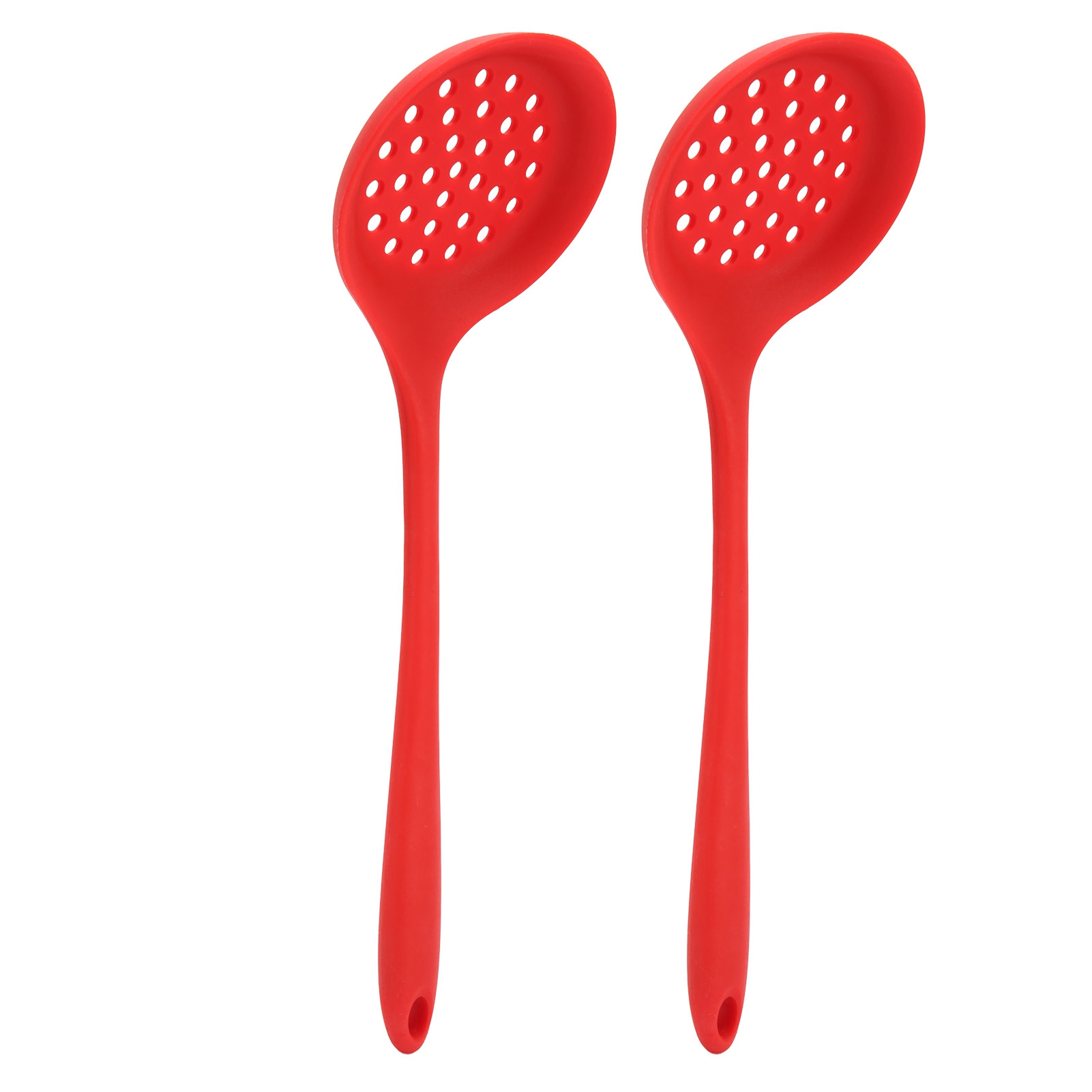 2 Silikon-sieblöffel, Geschlitzter Fonduelöffel, Multifunktionales Küchenutensil