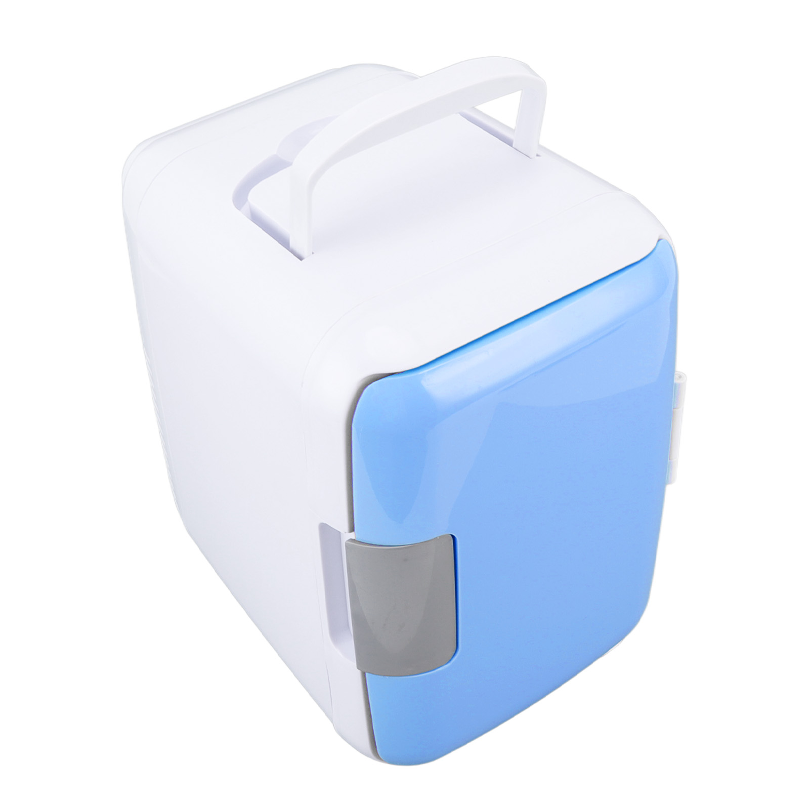 Mini-autokühlschrank (4 Liter) Aus Blauem Abs-kunststoff, Kühlbox Für Kosmetik Und Make-up, Kleiner Tragbarer Kühlschrank Für Fahrzeuge, Geschenkidee