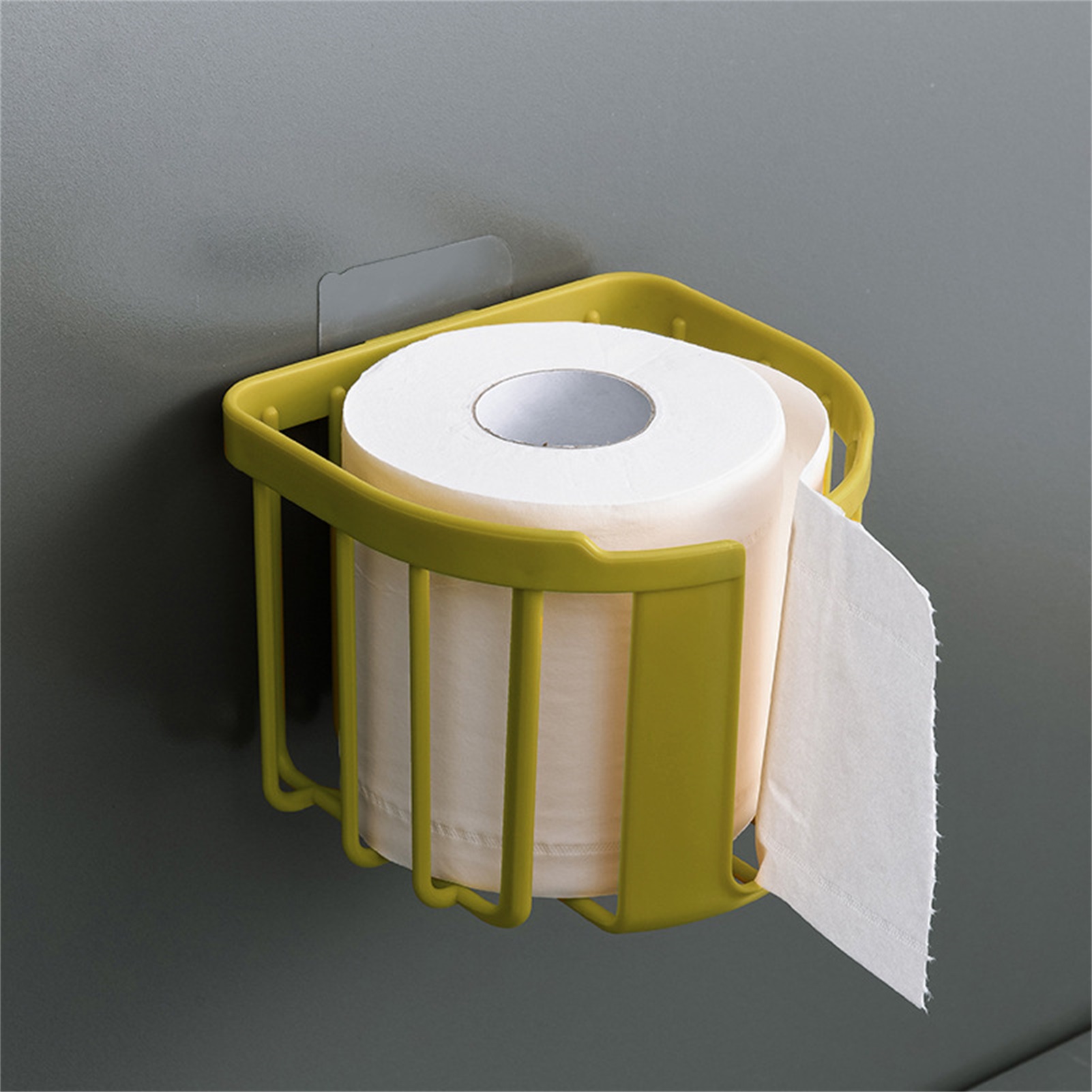 Gelber, Wandmontierter Toilettenpapierhalter, Toilettenpapierspender Für Das Badezimmer, Hängehalterung Für Ersatzrollen.