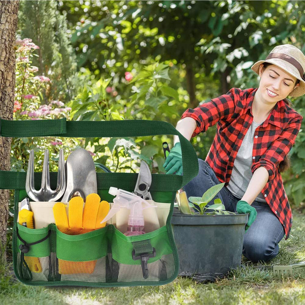 Gartenwerkzeuggürtel-set, Multifunktionale Arbeitstasche, Robuste Tasche Mit Verstellbarem Gürtel