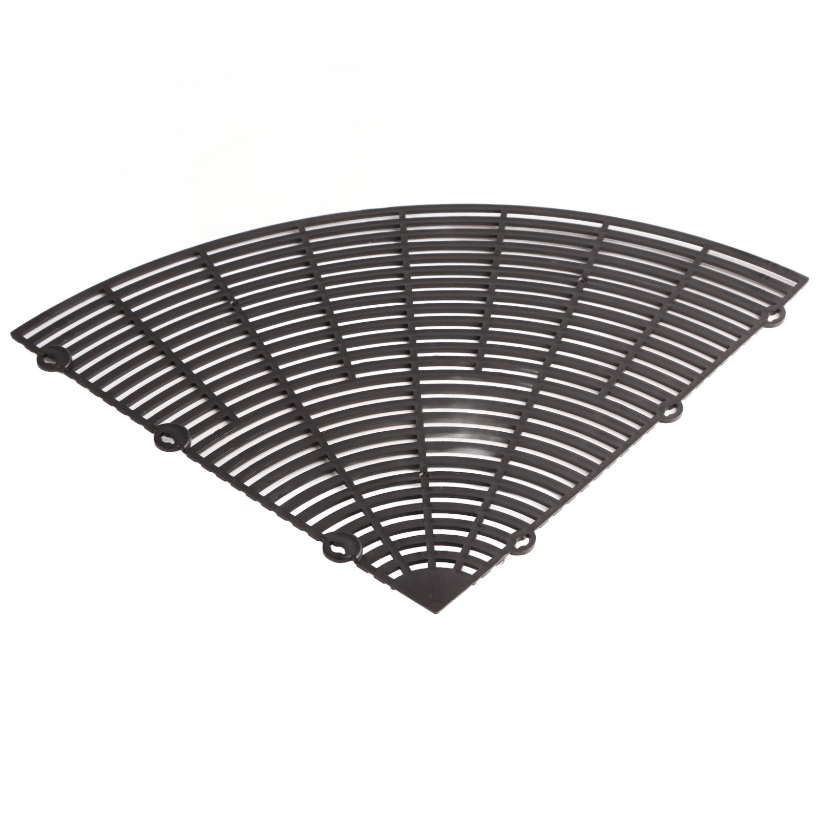 Set Bestehend Aus 4 Schwarzen Halbbarrieren + 8 Nägeln, Blumentopfbarriere, Durchmesser Aufgebaut 52 Cm, Verpackung 26x26x2 Cm