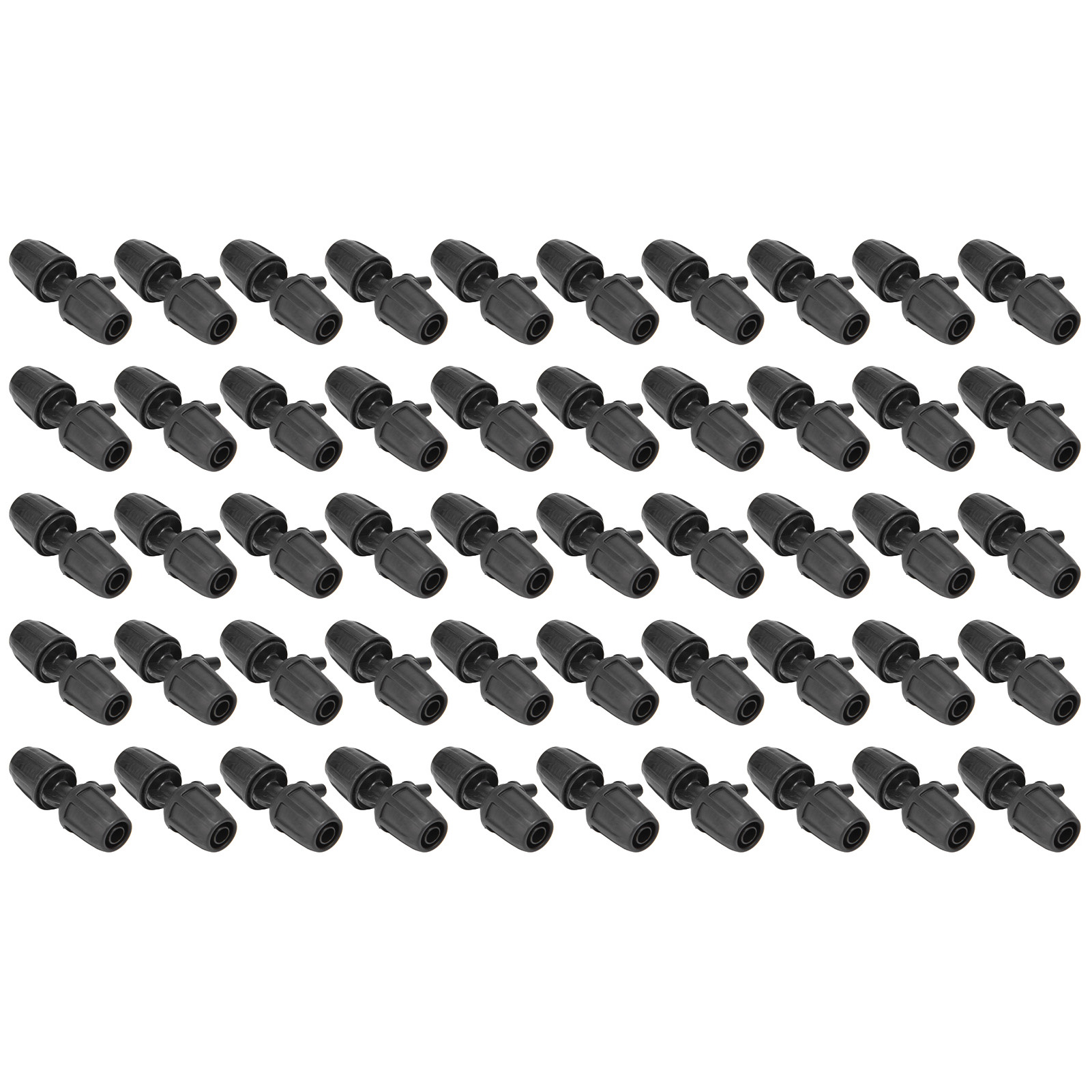 Packung Mit 50 Flachen 8/12 Mm T-stücken Mit Verriegelung Für Gartenbewässerung, Automatische Mikrosprinkler, Gerader Adapter Für Gartenschläuche.