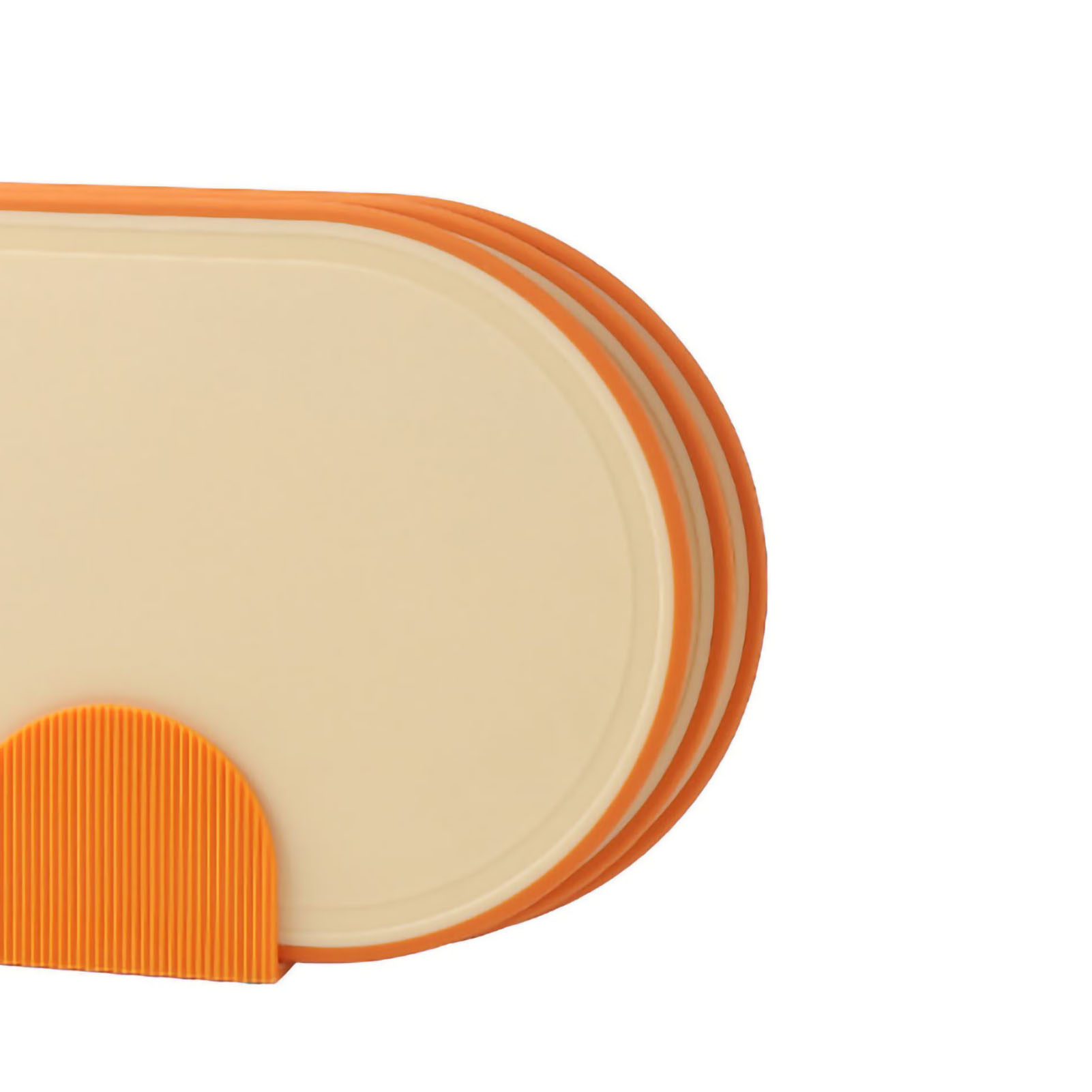 Doppelseitiges Küchenschneidebrett, Rutschfestes, Schimmelresistentes Pp, Set Mit 3 Orangefarbenen Brettern + Halterung, Für Gemüse, Obst Und Lebensmittel.