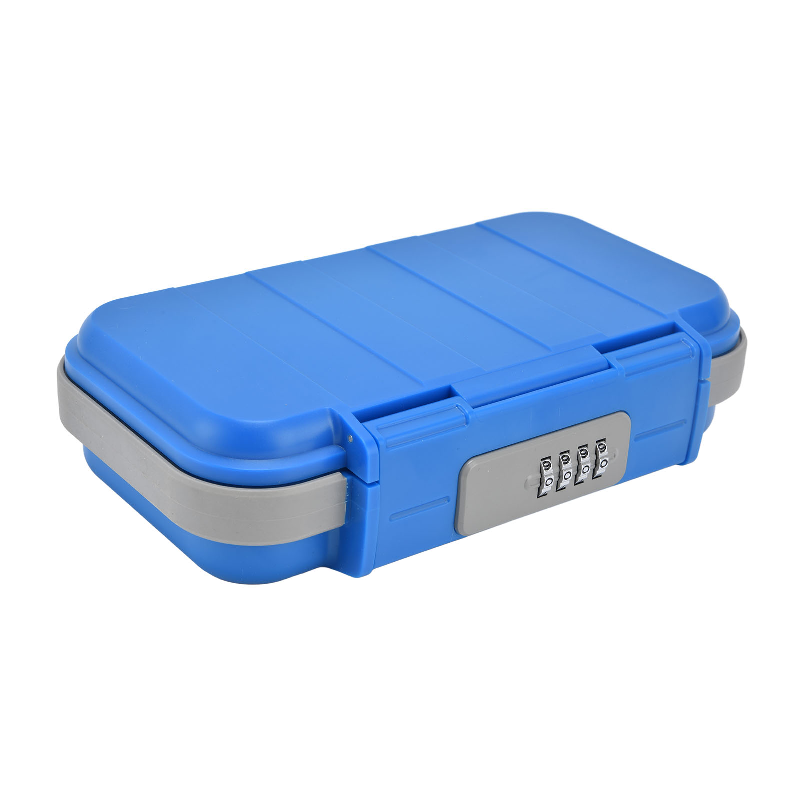 Wasserdichter Und Staubdichter, Tragbarer Strandsafe Mit Diebstahlsicherung, Erweiterbarem Handyfach, Mit Vorhängeschloss, Blau