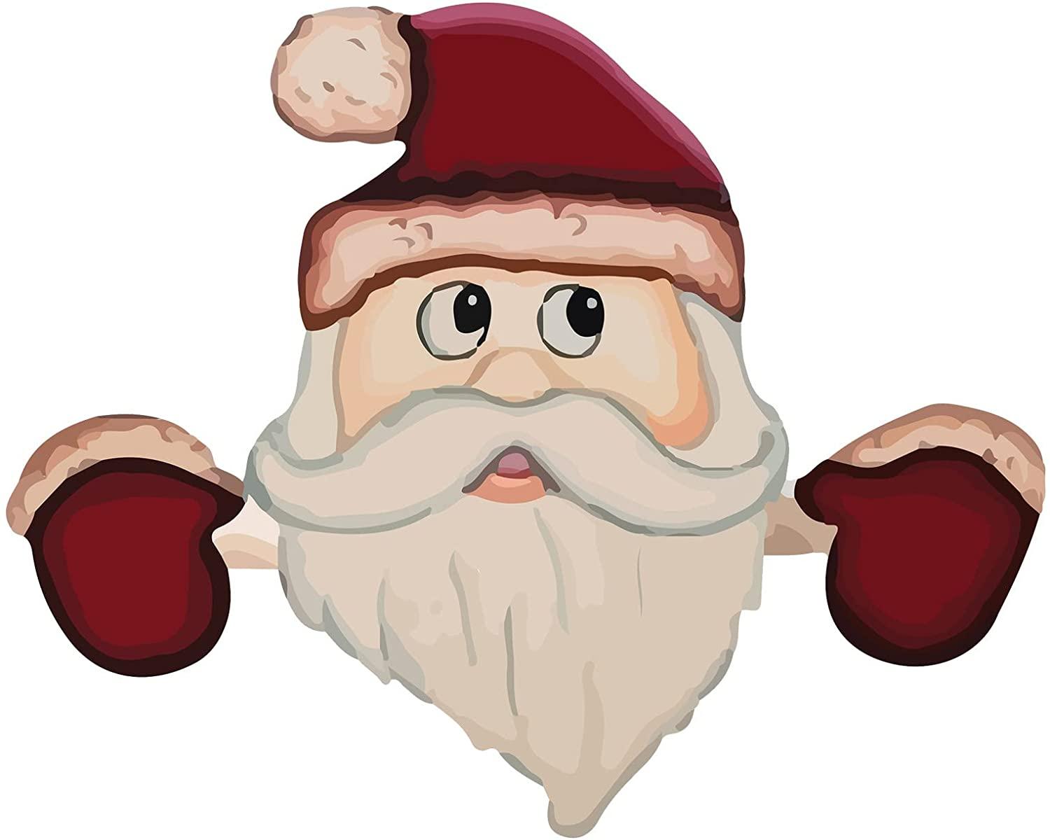 Weihnachtszaundekoration Weihnachtsmann Schneemann Für Garten Und Rasen (1 Dekoelement) Weihnachtsmann 5 1
