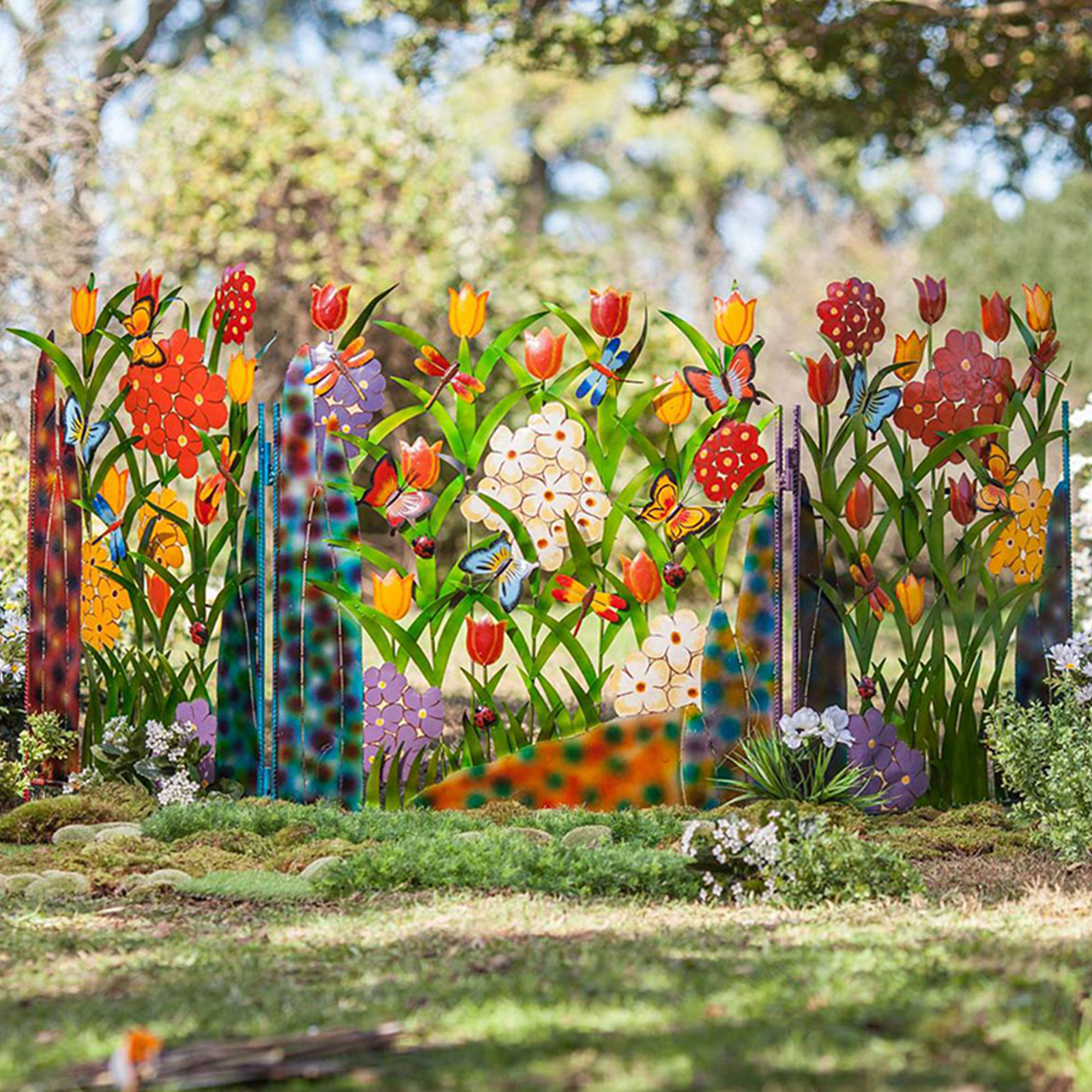 Schmiedeeiserner Zaun Für Garten Und Hof, 30 X 19 Cm, Dekoratives Außenzaunelement